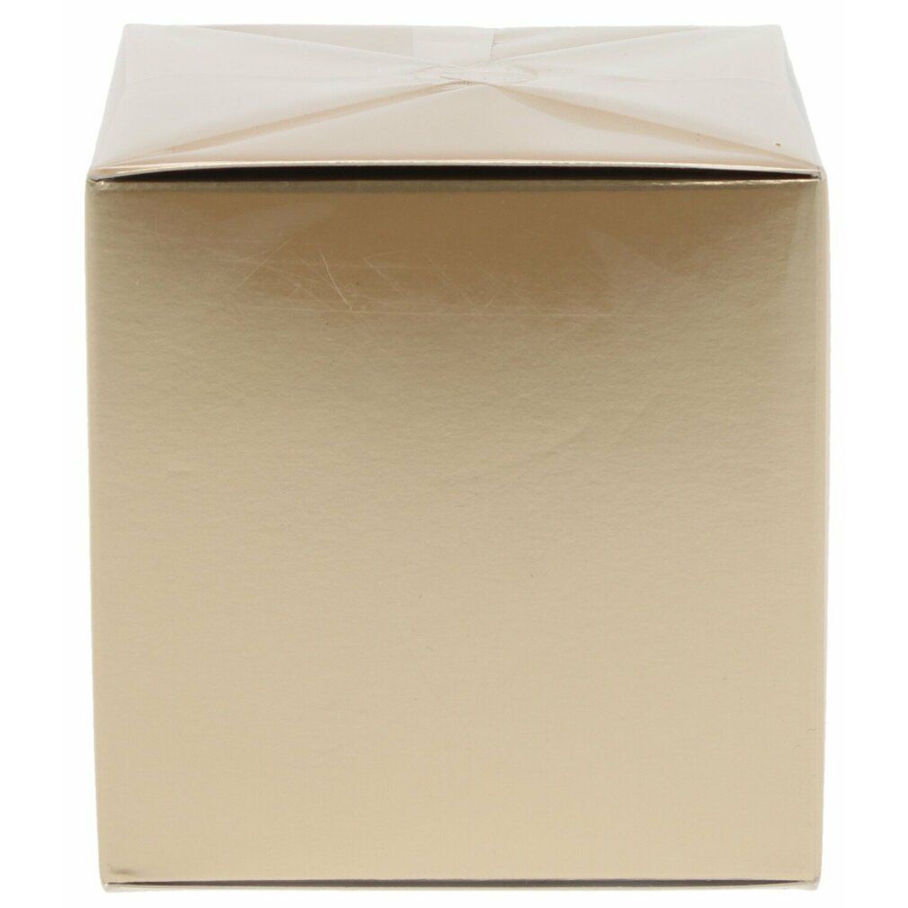 Goldfarbene Schachtel. Aufschrift Lady MILLION und paco rabanne. Eau de Parfum Natural Spray.