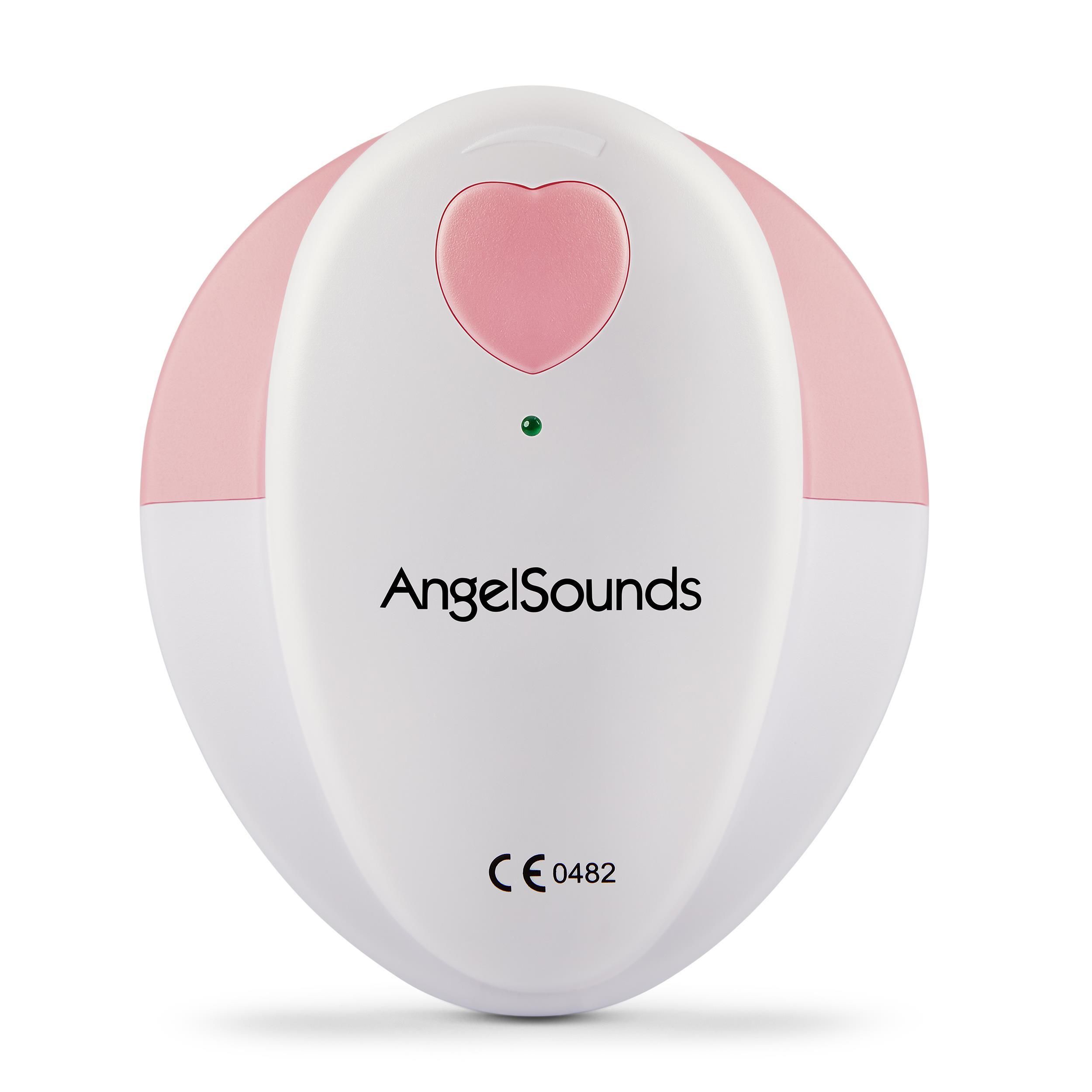 AngelSounds - Jpd-100S Solo - Ultraschall Fetal-Doppler - Cremeweiß-Pink