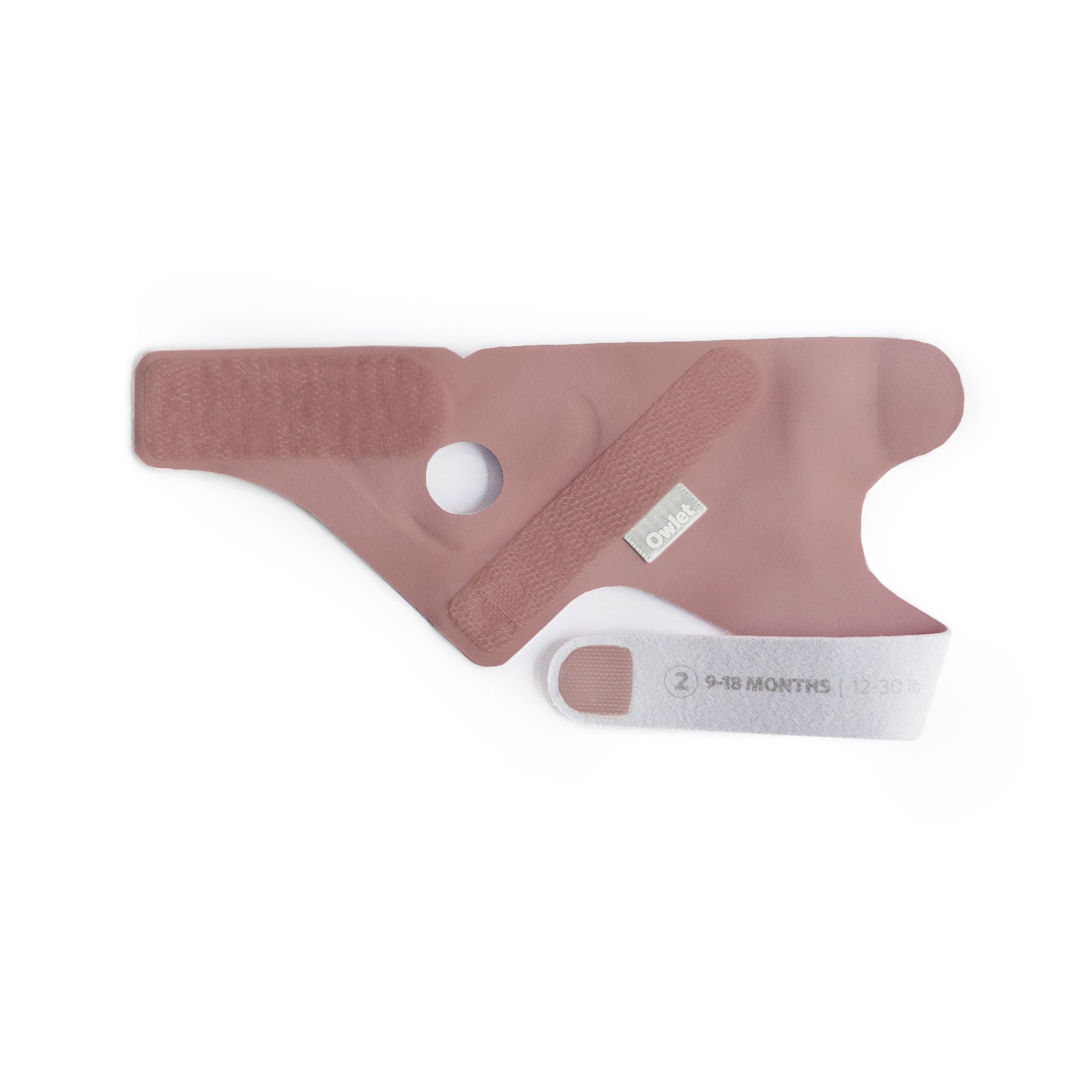 Owlet Dream Sock® Socke für 9-18 Monate mit Sensor und Klettverschluss.
