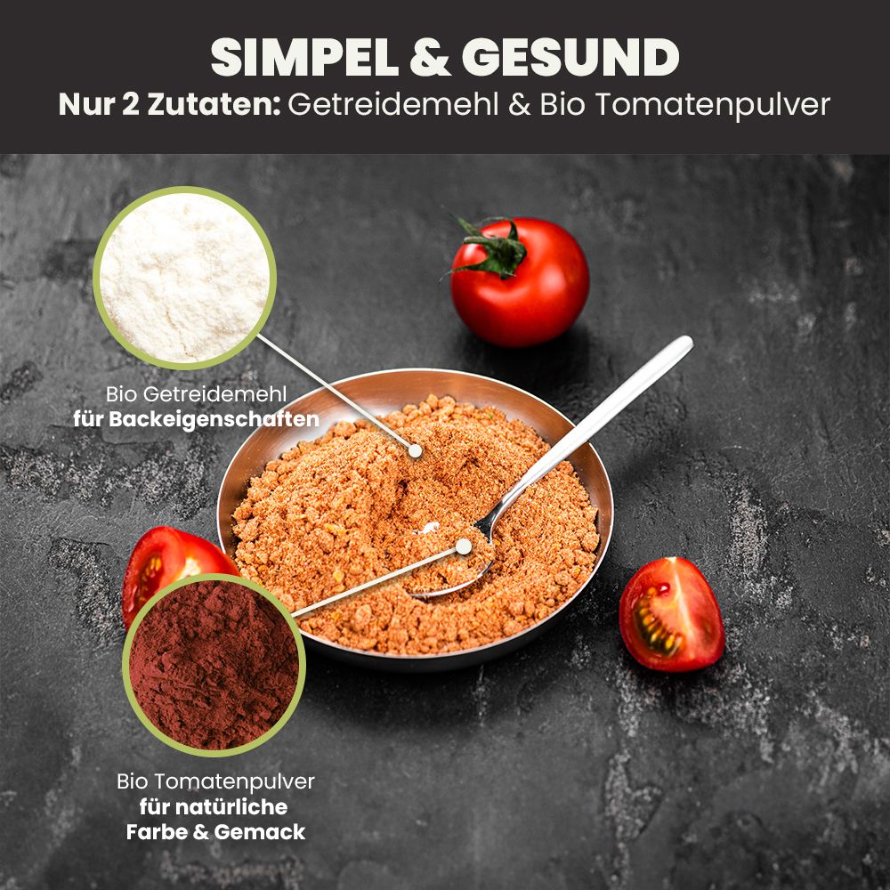 SANUUS® VegiX Bio Dinkelmehl 630 mit natürlichem Tomatenpulver