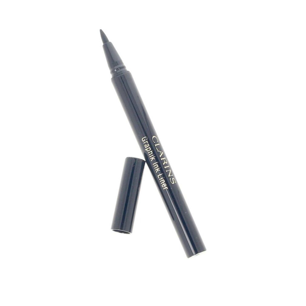 Clarins Graphik Ink Liner Nr. 01, schwarzer Eyeliner-Stift mit abgenommener Kappe.