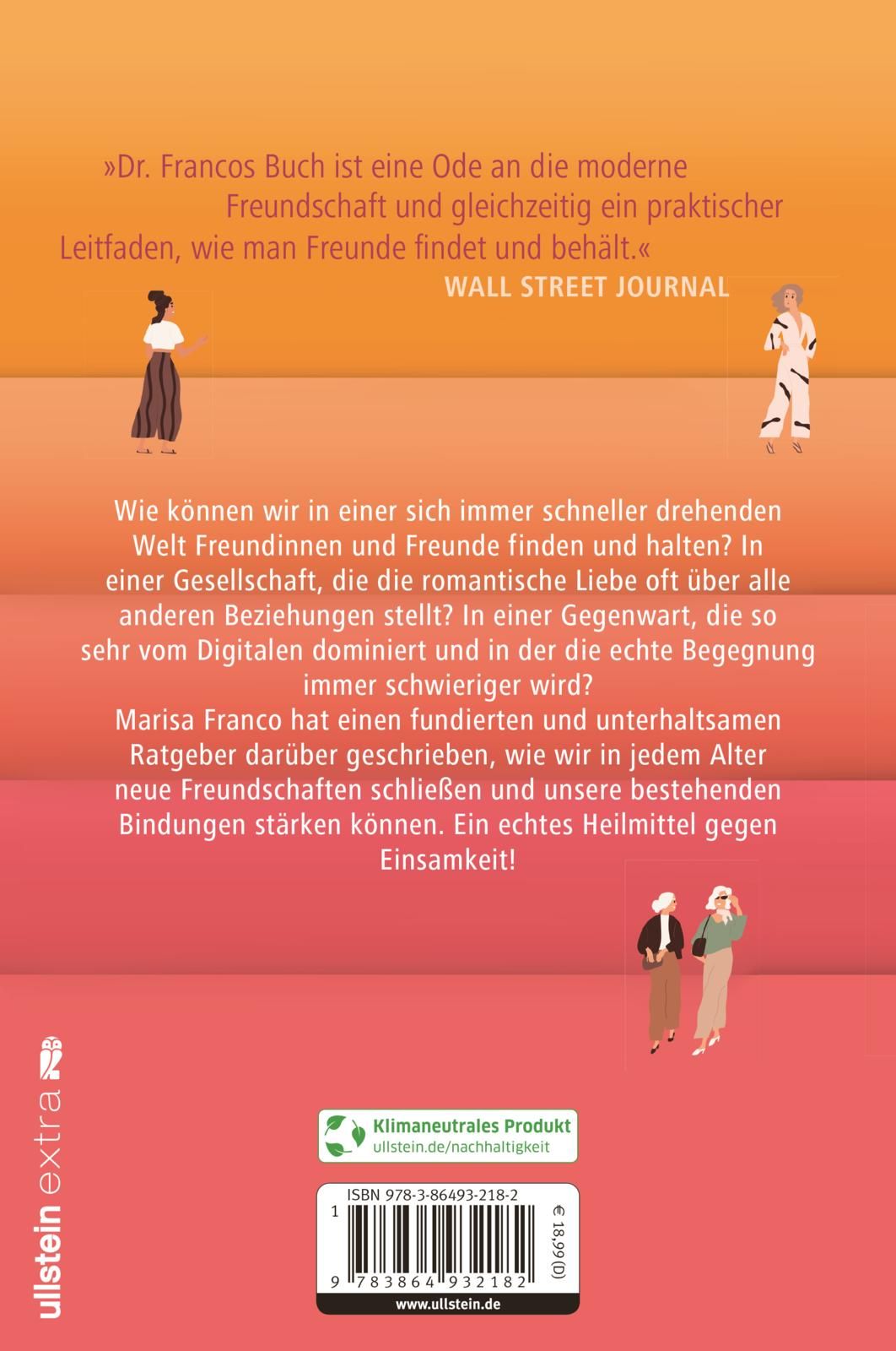 Buchrückseite mit Text. Zitat "Wall Street Journal". ISBN und Logo "Klimaneutrales Produkt".