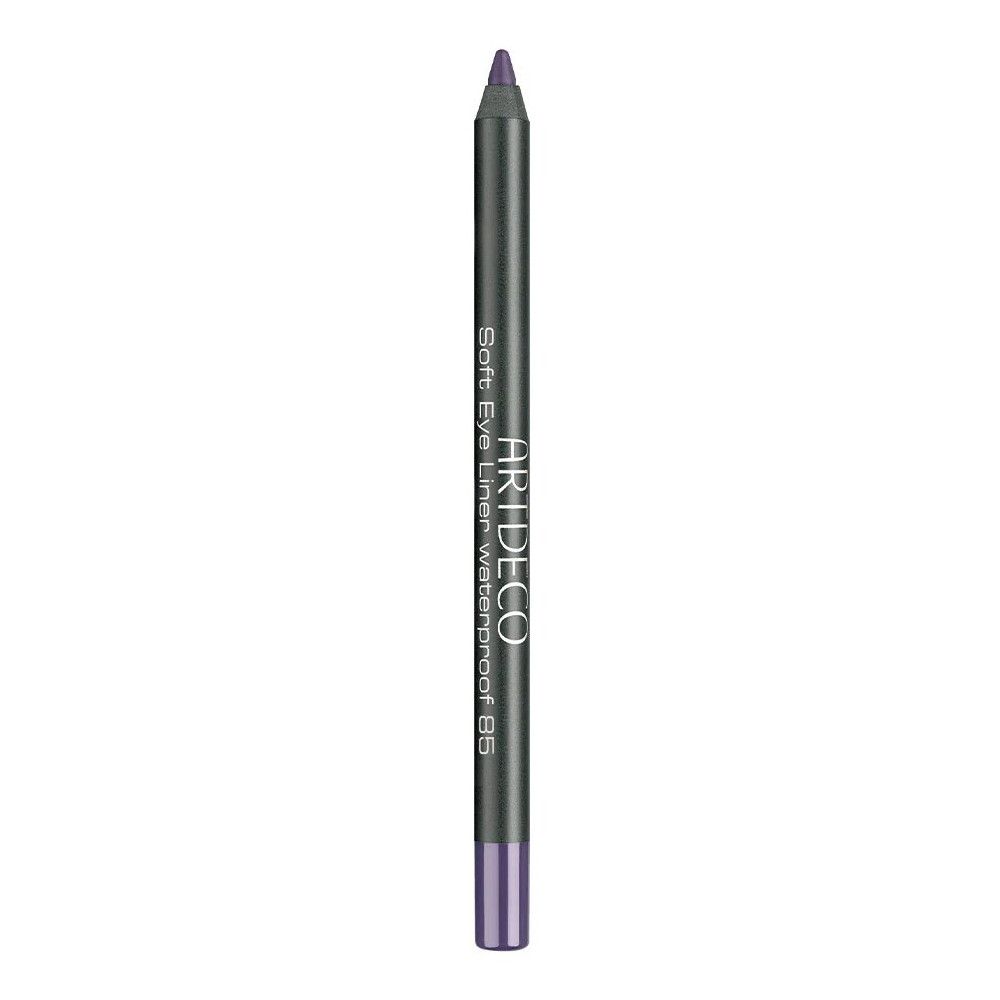 Ein einzelner, violetter Augenstift. Text: Soft Eye Liner Waterproof 85, ARTDECO.