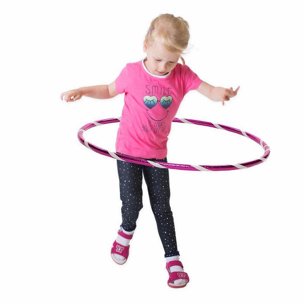 Hoopomania Funny Kinder-Hula-Hoop | Ø 70 cm Pink-Weiß 1 St