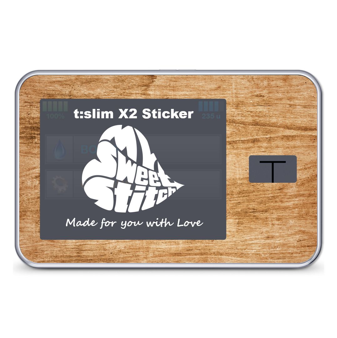 MySweetStitch | Tandem t:slim X2 Sticker | Wood Cherry