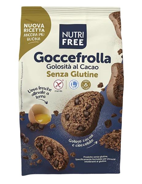 Biscotti GocceFrolla Senza Glutine Golosità al Cacao - Nutrifree