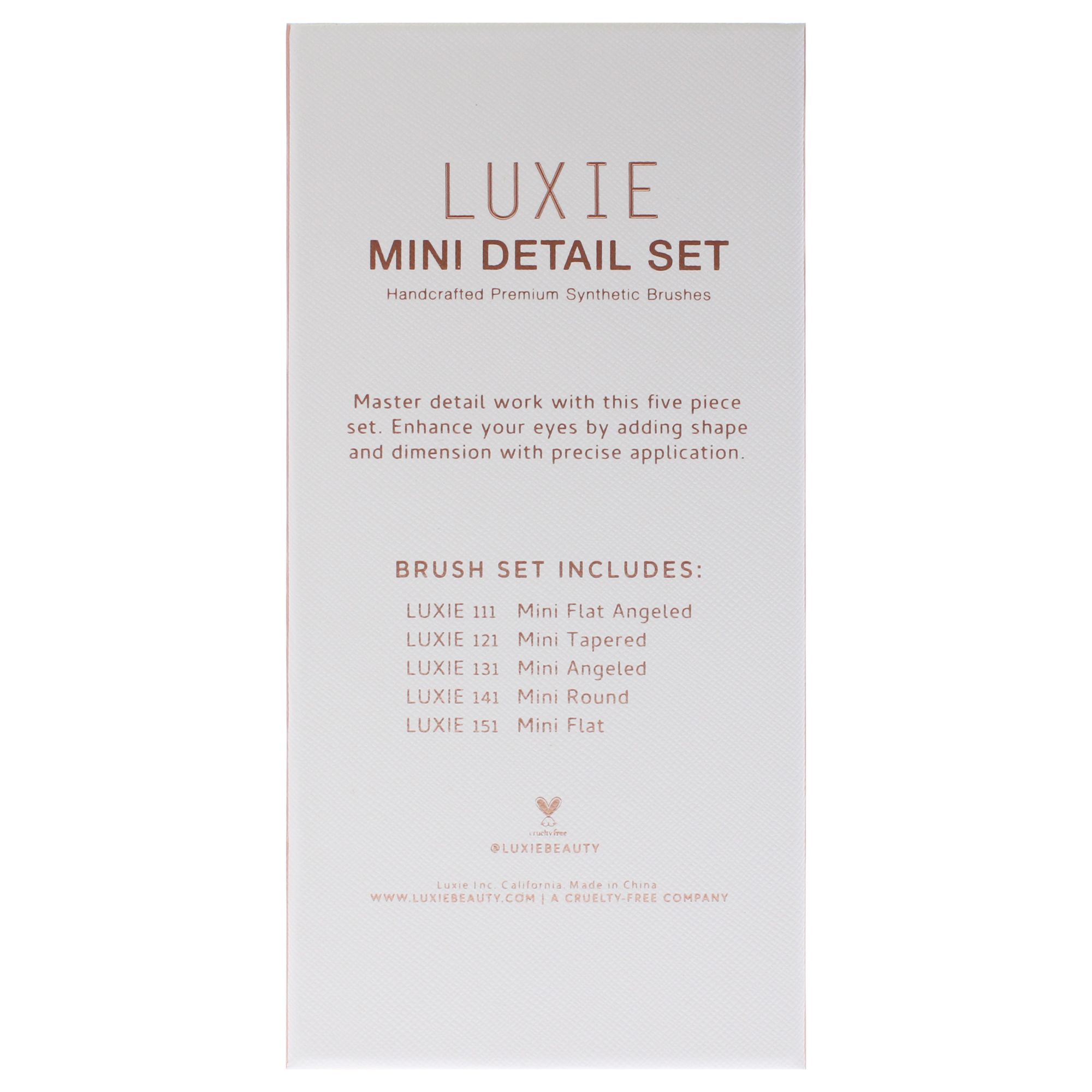 Luxie Rose Gold Mini Detail Pinsel Set
