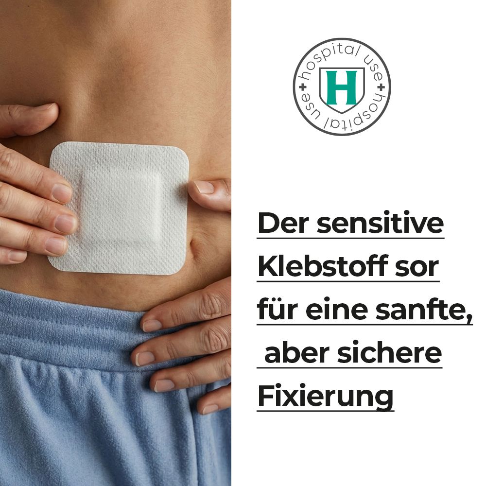 Ultra Pore Wundpflaster: 4-seitige Abdichtung, sanfte Wundpflege, polstert und schützt. Größe 5x5cm.