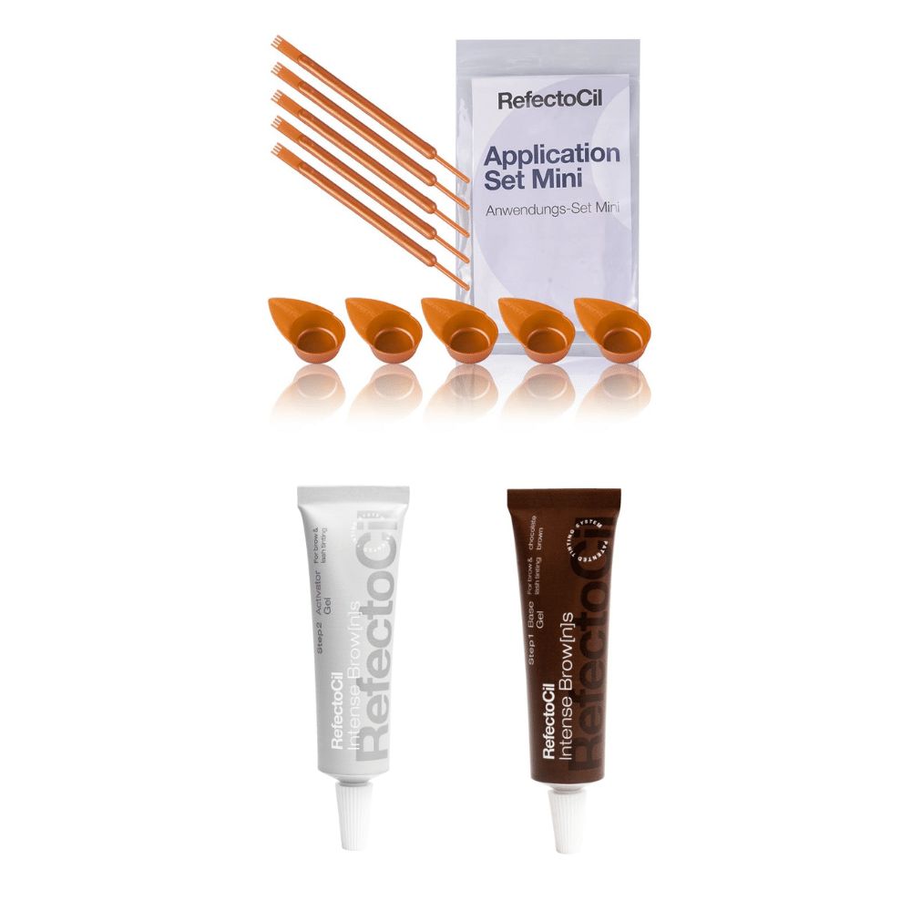 RefectoCil Base Gel Schokobraun & Intense Brow[n]s Activator Mini-Anwendungs Set 15 ml Creme