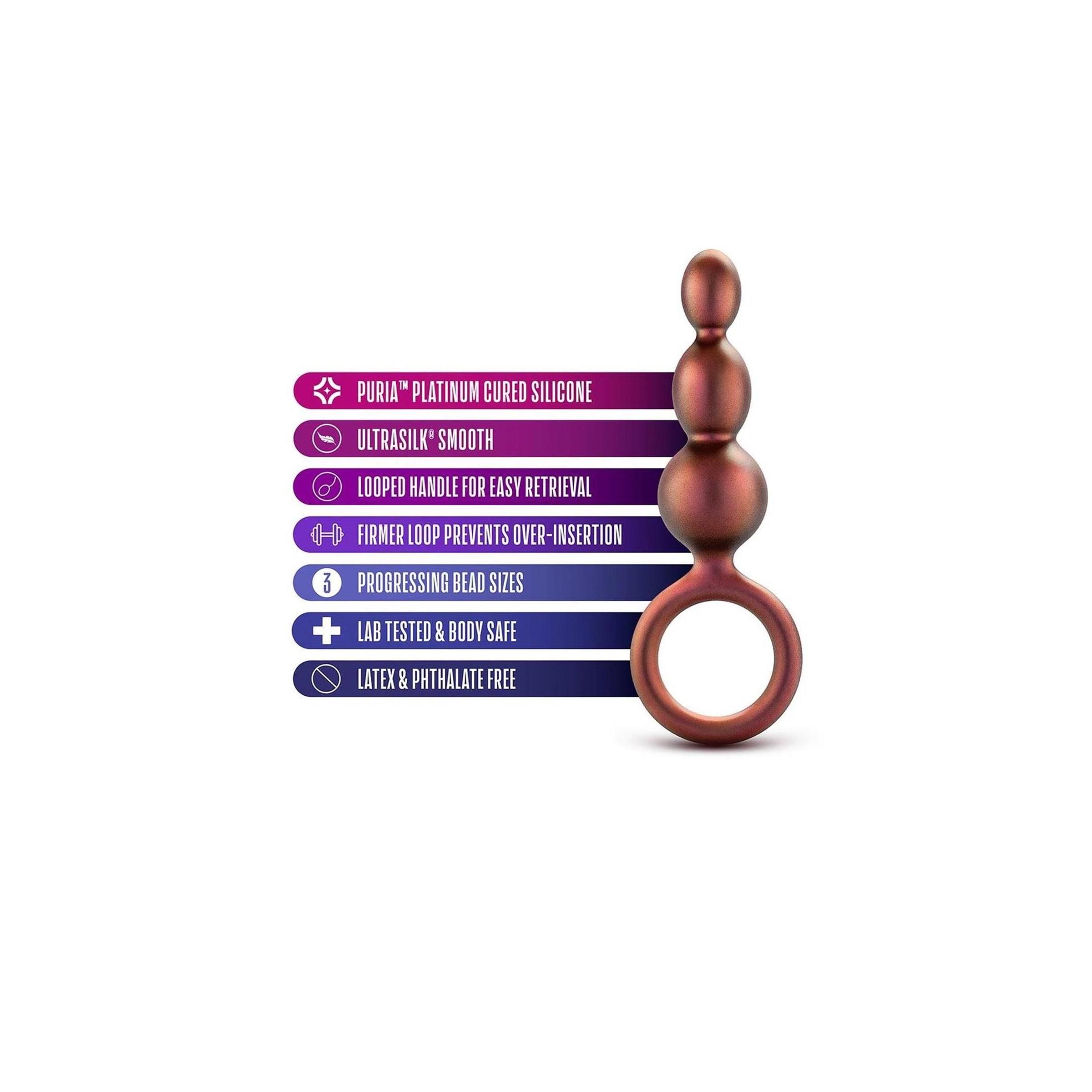 Blush - ANAL ADVENTURES MATRIX BEADED LOOP Plug COPPER