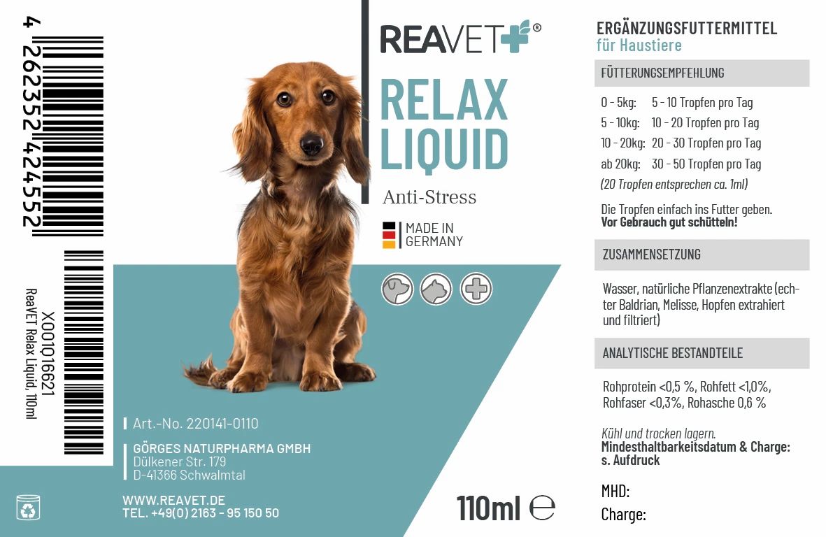 Relax Liquid - ReaVET 110 ml Flüssigkeit