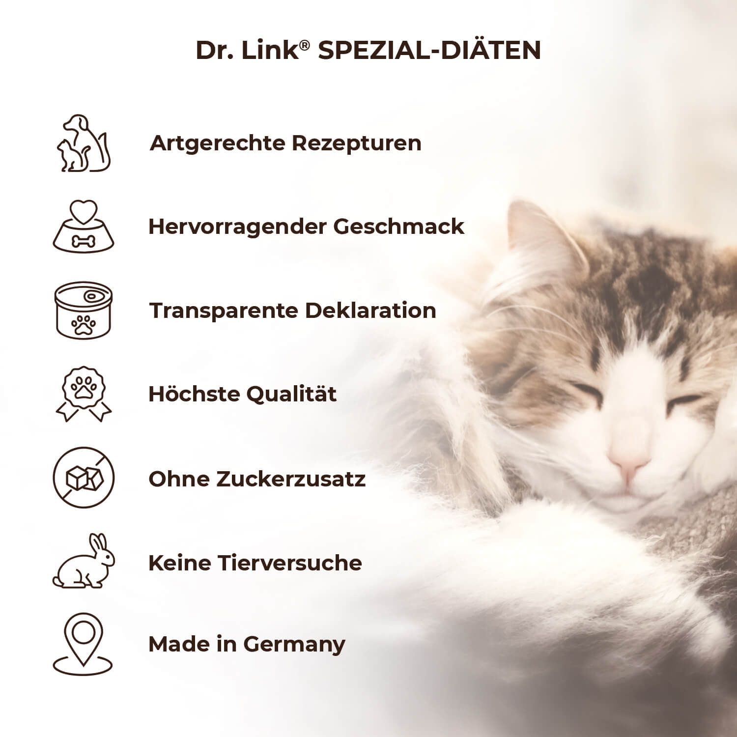 Dr. Link® SPEZIAL-DIÄT Harnsteine (Struvit) / Kastriert | Urinary / Castrated Huhn und Weißfisch