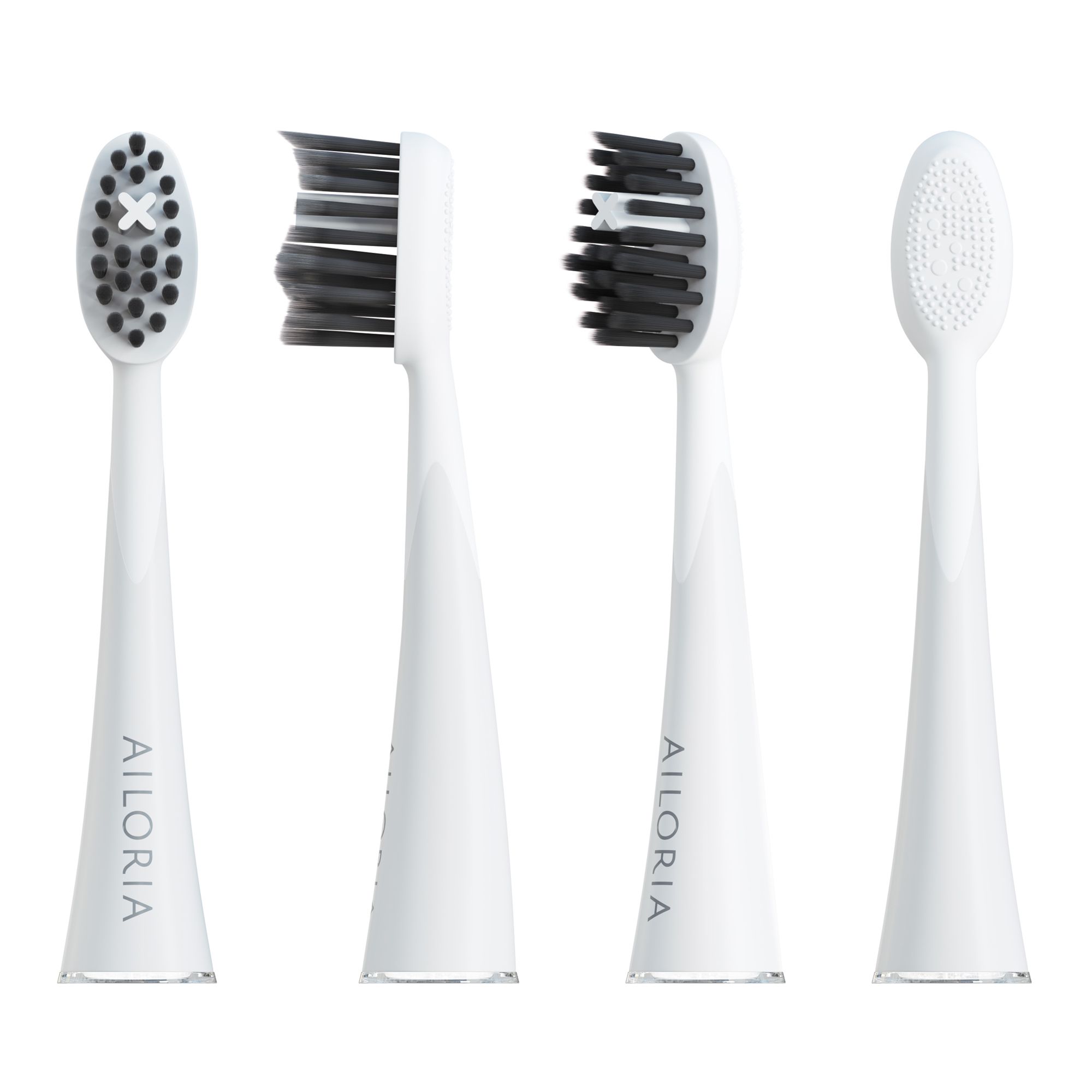 AILORIA SHINE BRIGHT Charcoal Ersatzbürstenköpfe 6er Set