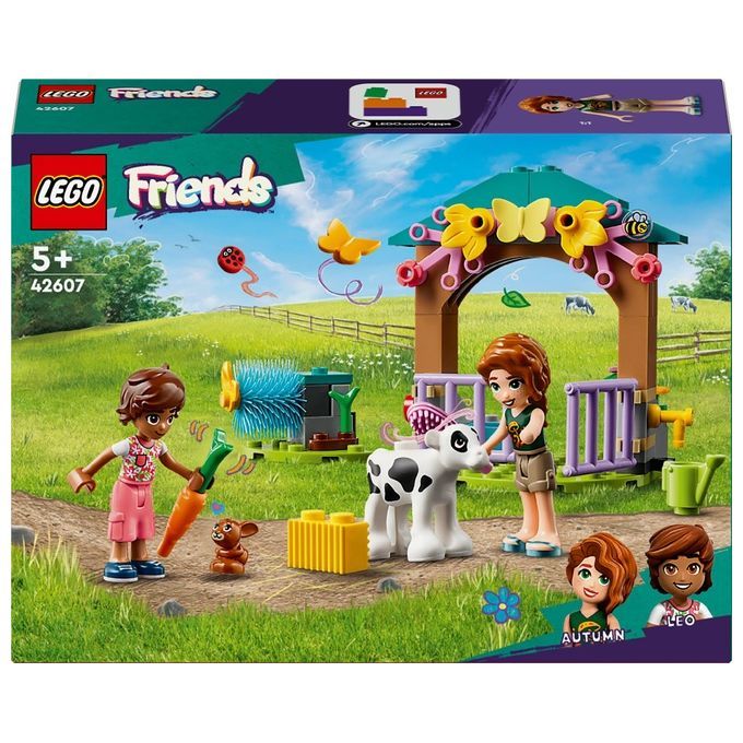 LEGO Friends 42607 Stalla del Vitellino di Autumn, Giochi per Bambini di 5+ Anni con Animali Giocat
