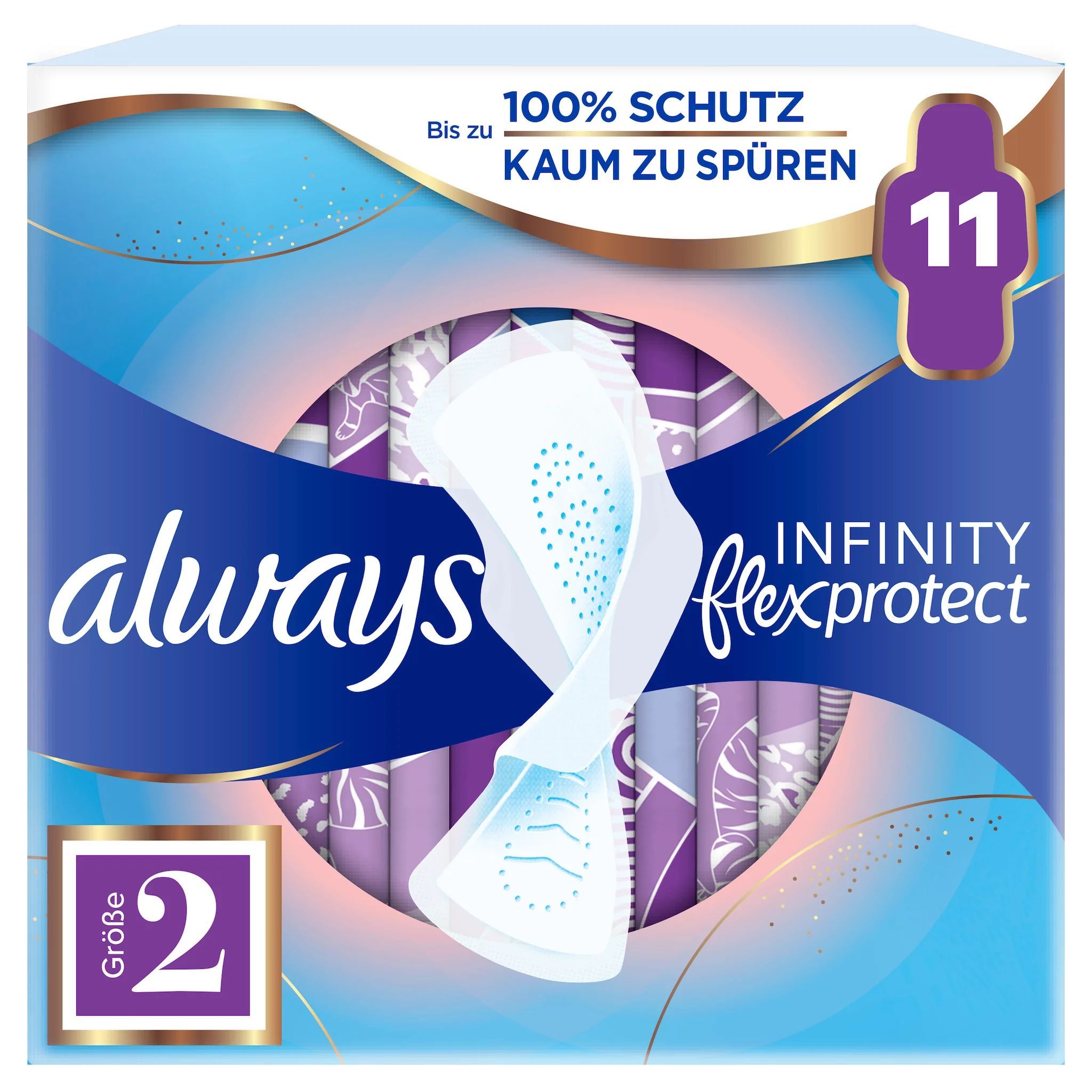 always Binde Infinity FlexProtect Long mit Flügeln 11 St
