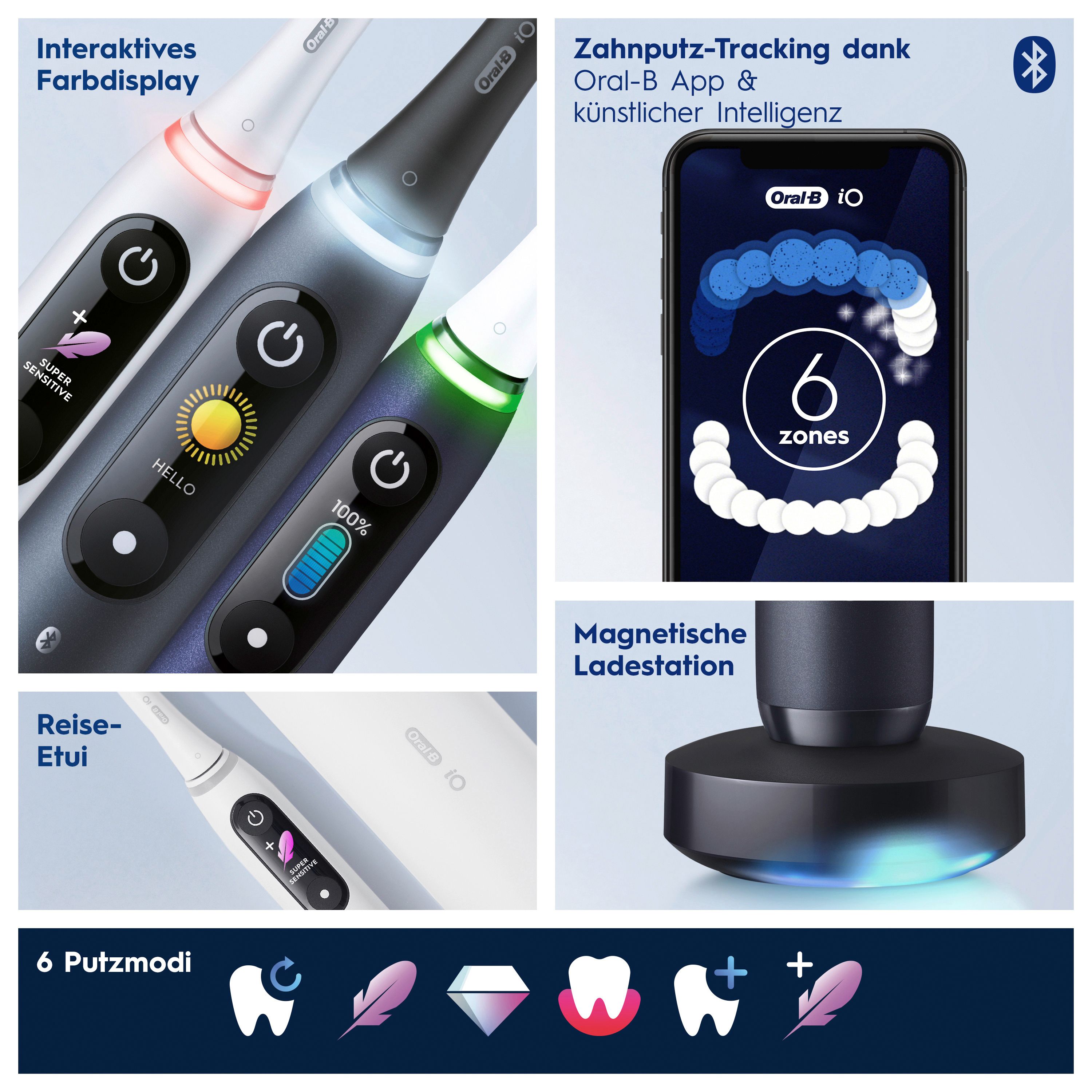 Oral-B - Elektrische Zahnbürste "iO Series 8 + Reiseetui" in Schwarz
