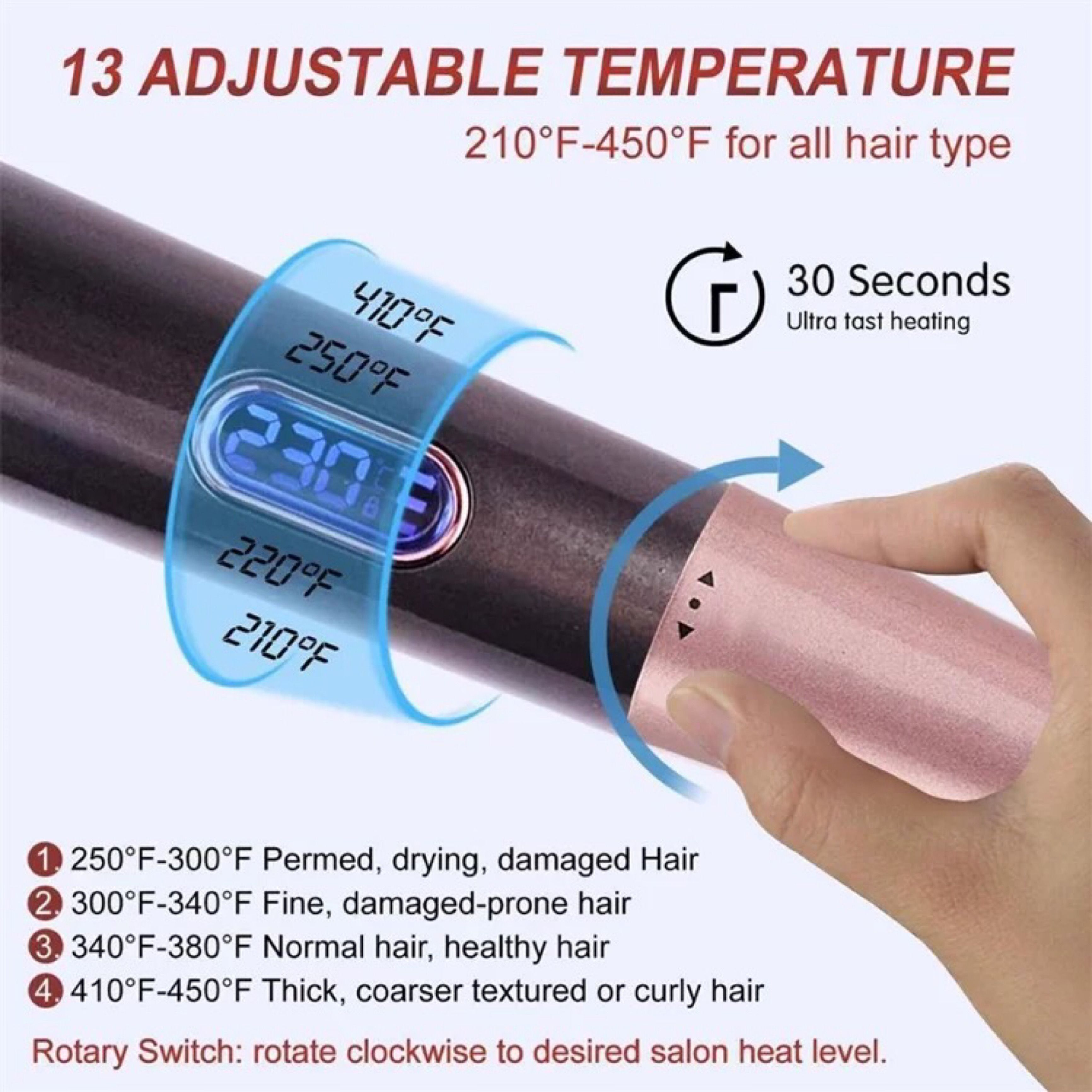 Lalano`S Cosmetics 2 In 1 Twisted-Iron Haarglätter