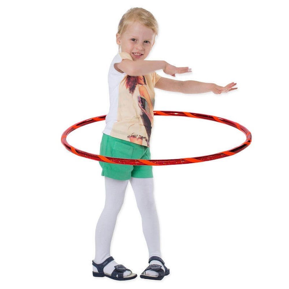 Hoopomania Super Star Kinder-Hula-Hoop | Ø 80 cm Rot-Orange 1 St