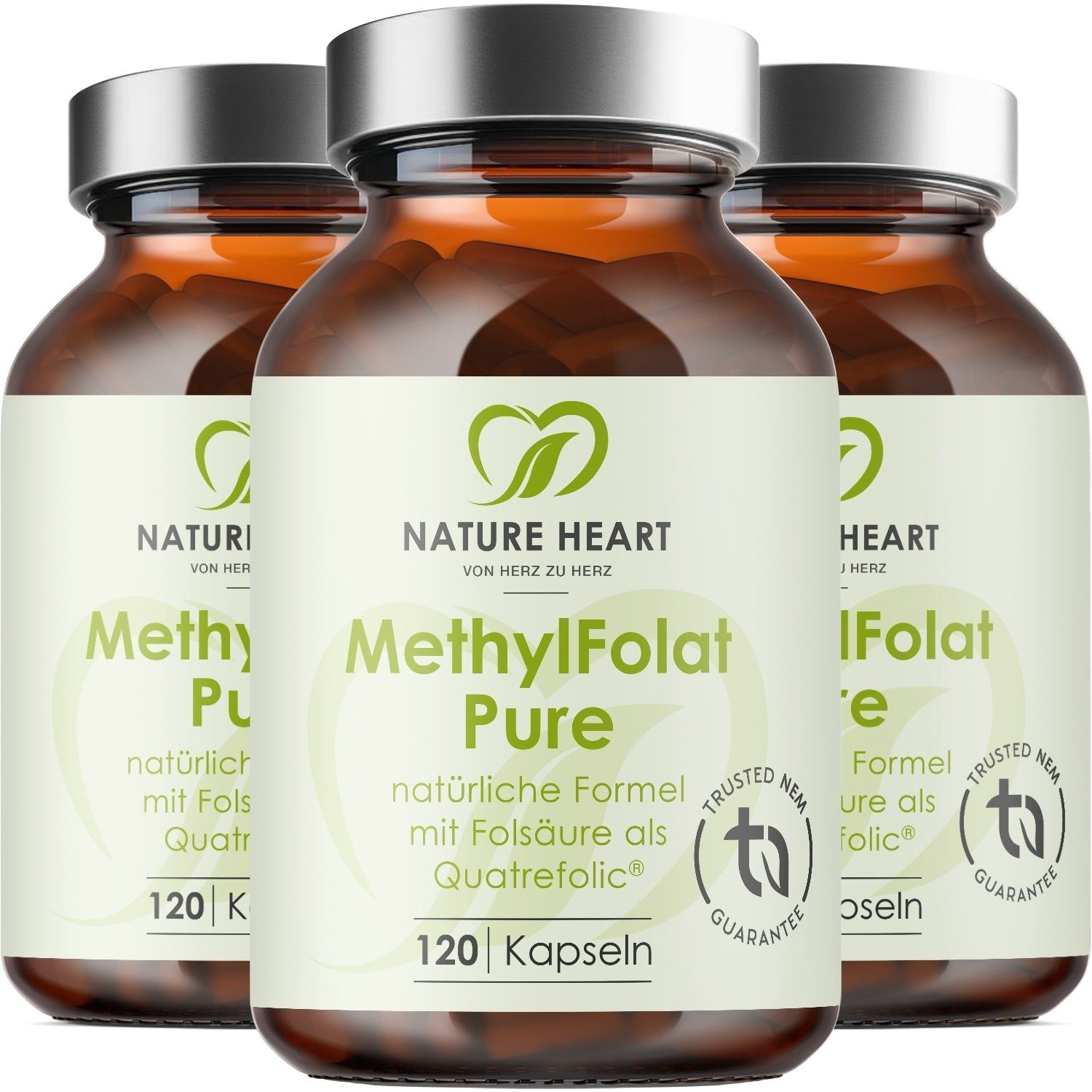 Nature Heart Methyl Folat Pure 3x120 St Kapseln