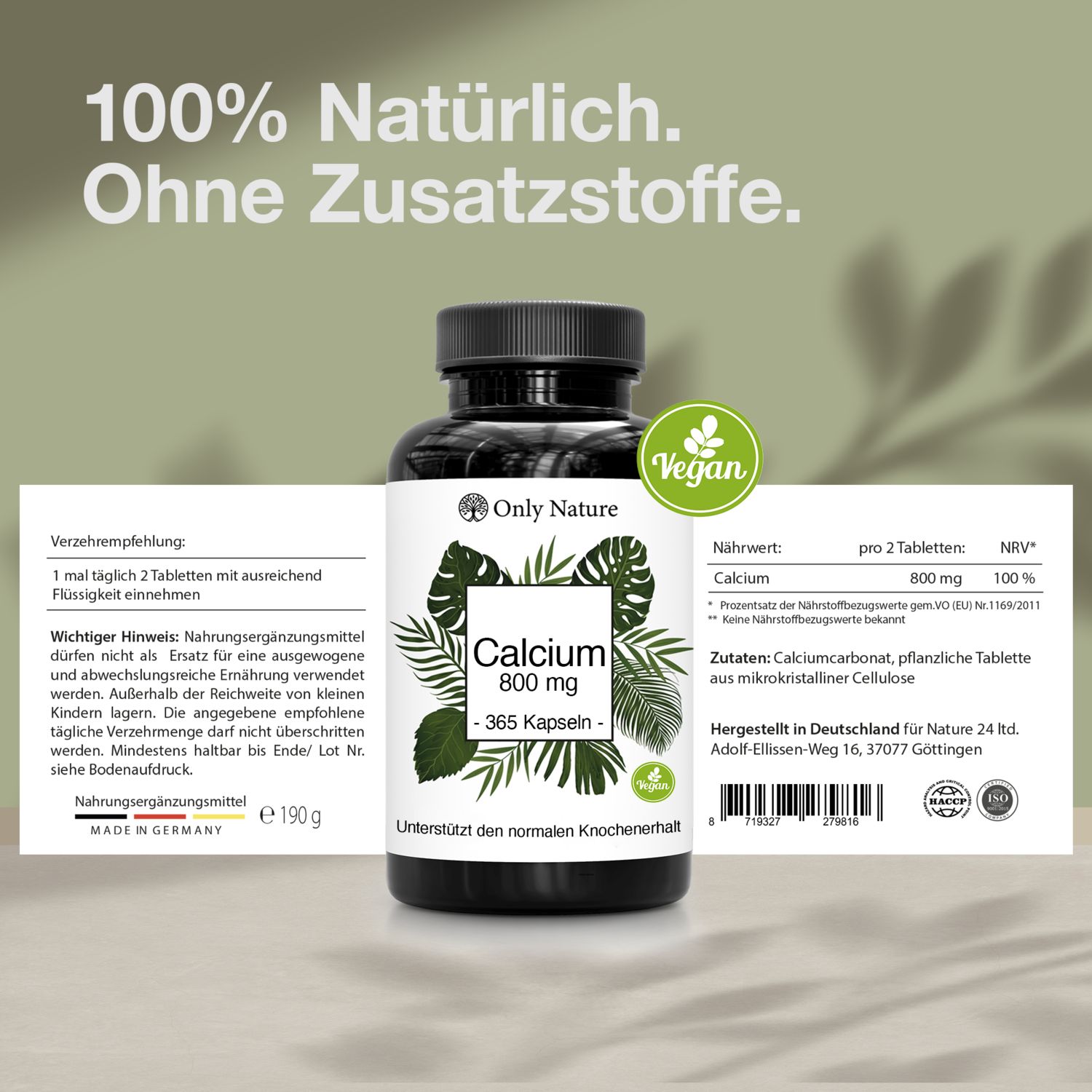 Only Nature Calcium Tabletten