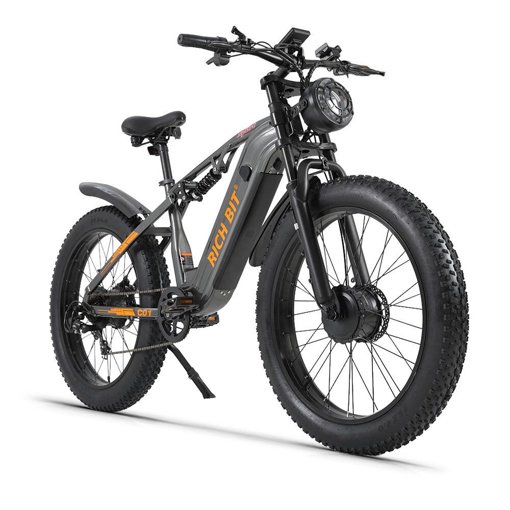 RICH BIT C01 Elektrisches Mountainbike, 48V 20Ah Akku, Vollfederung