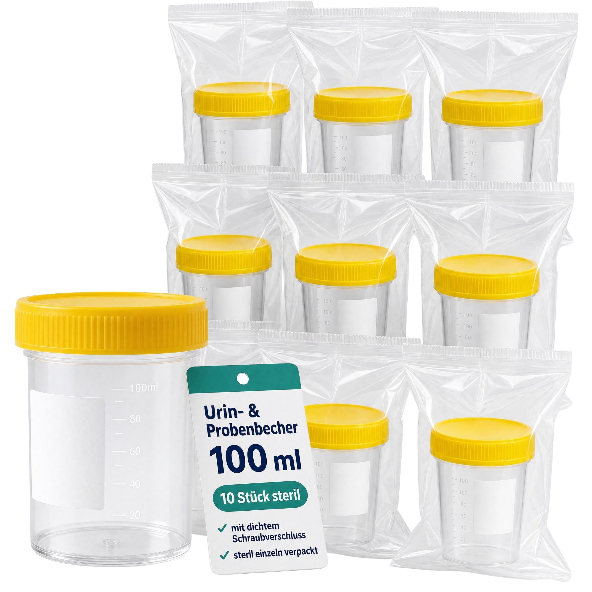 Kaiser Cares Steriler Probenbecher & Urinbecher 10 St