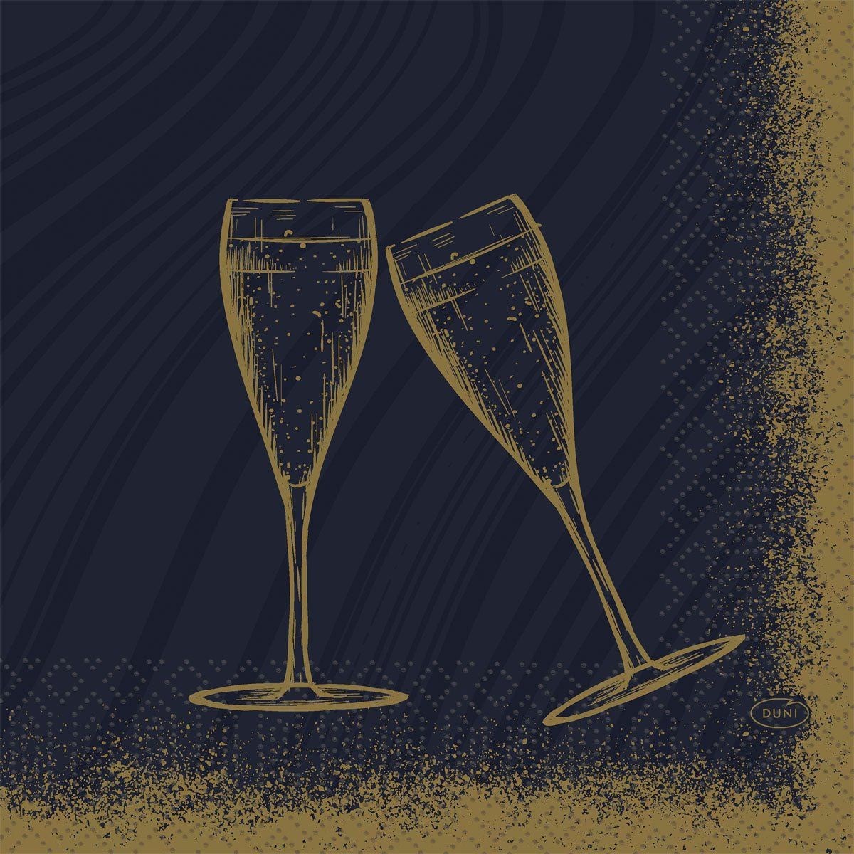 Servietten 33x33 3-lagig Sparkly Cheers schwarz 50 St Tücher