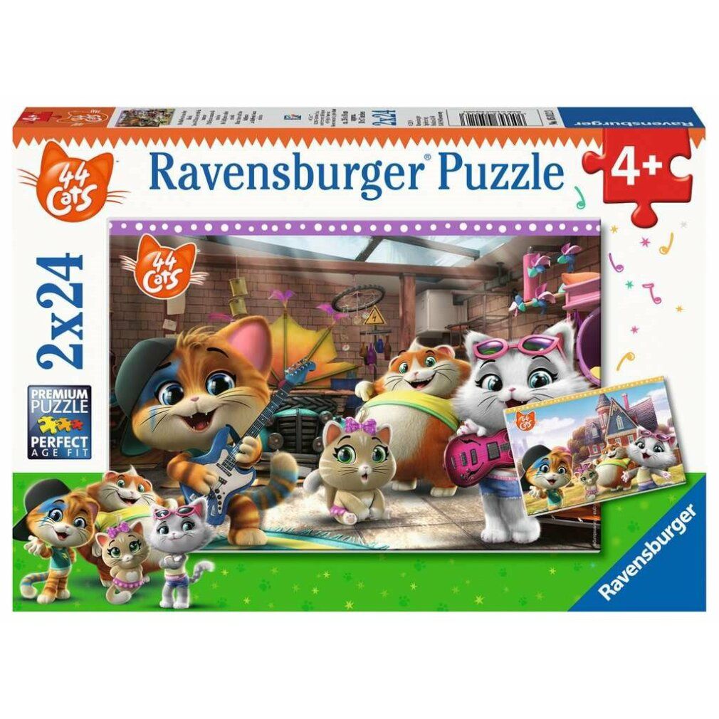 ravensburger Puzzle 44 Katzen 2x24 Teile