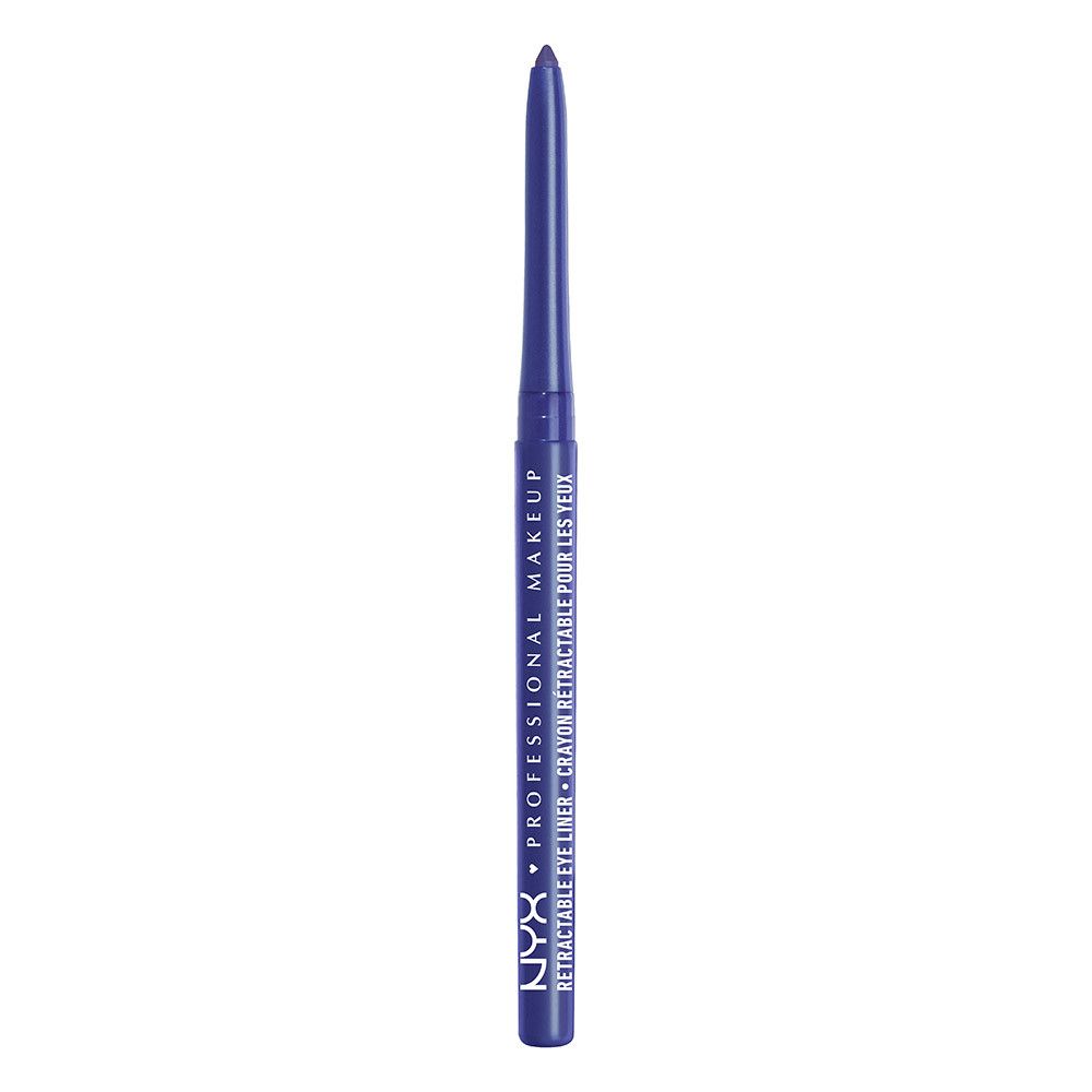 Blauer, schlanker Eyeliner-Stift. Aufschrift: NYX PROFESSIONAL MAKEUP.