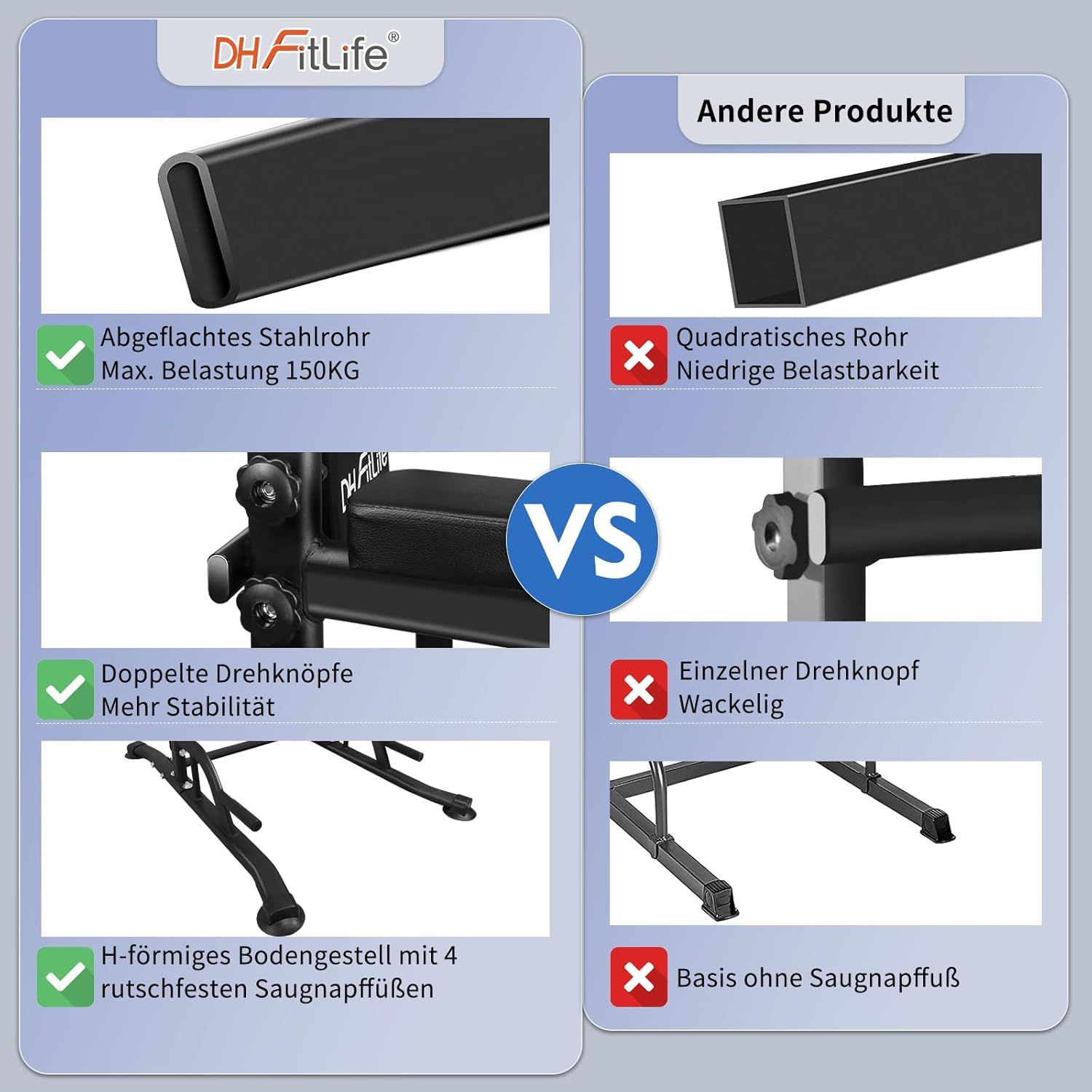 DH FitLife multifunktional Dip Station