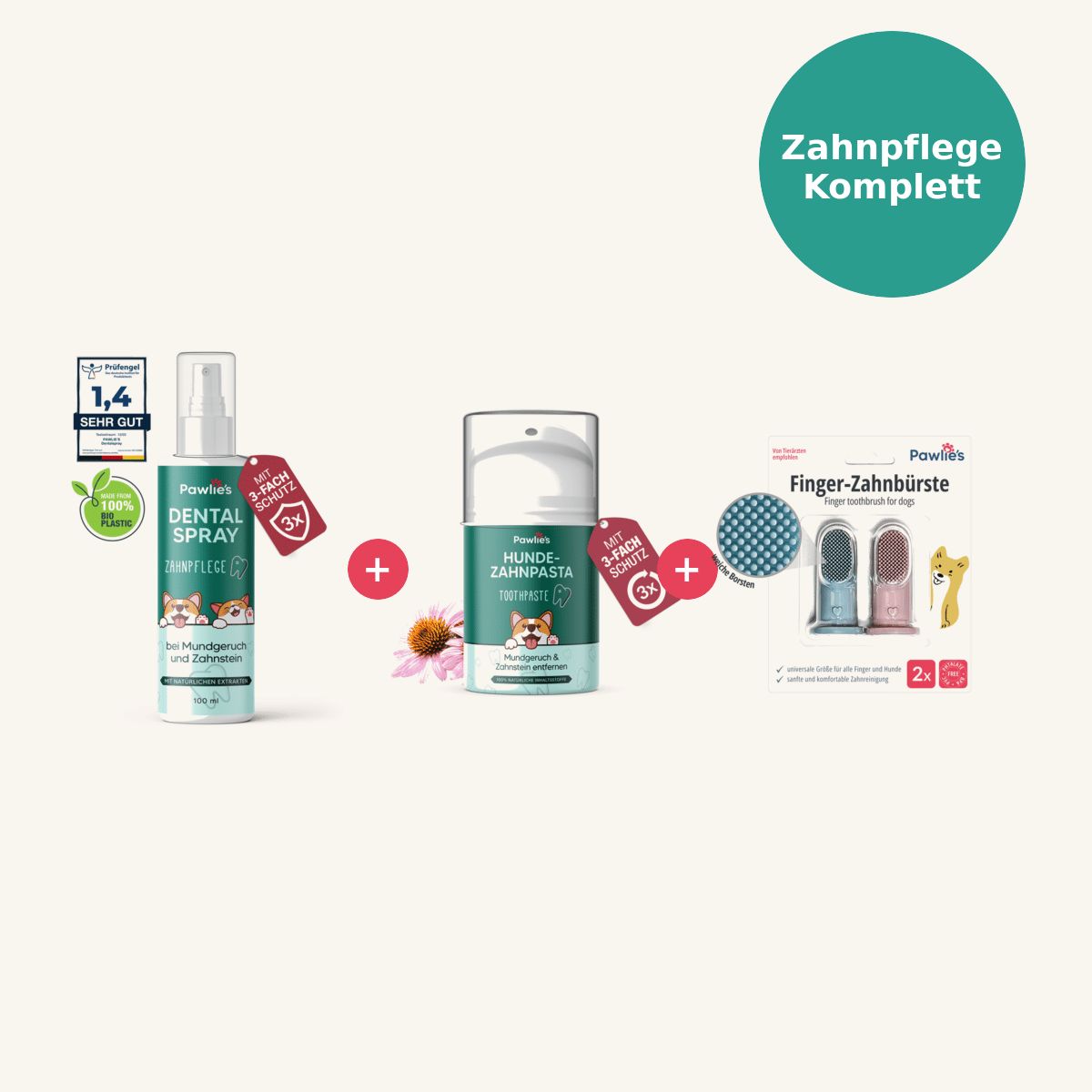 Pawlie's Komplett-Zahnpflege-Set