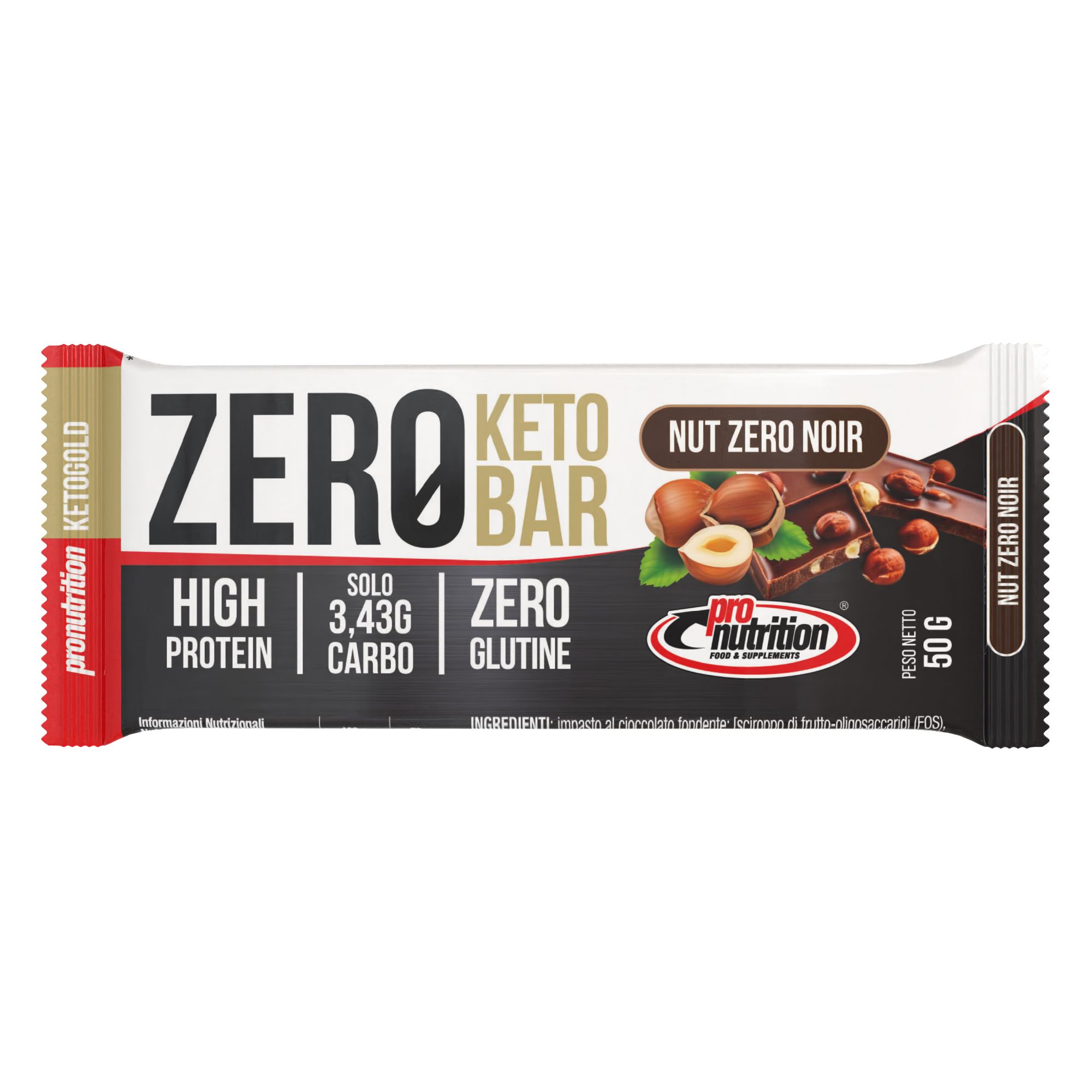 Pronutrition Barretta chetogenica Zero Keto Bar (50 gr, Crema di nocciole)