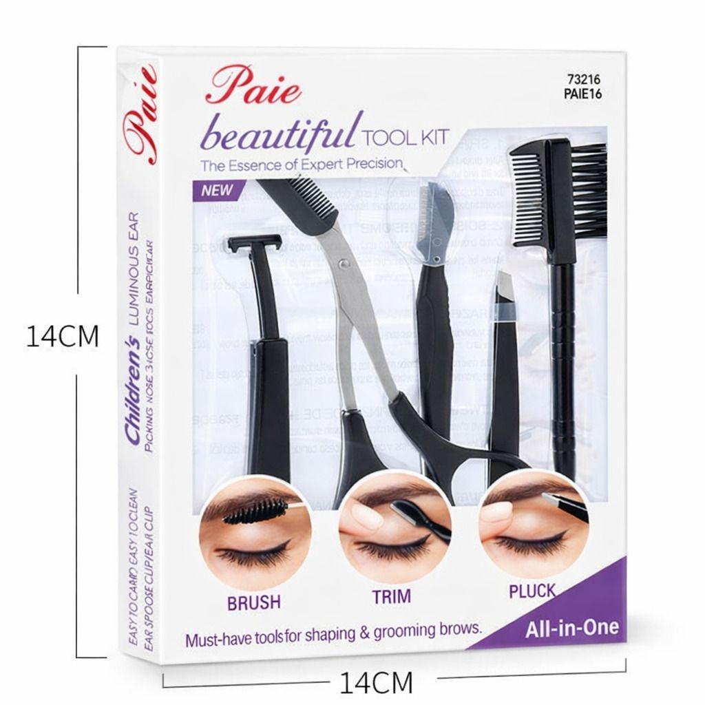 COOL-i Augenbrauenpinzette Set, Edelstahl-Pinzetten für präzise Augenbrauenpflege