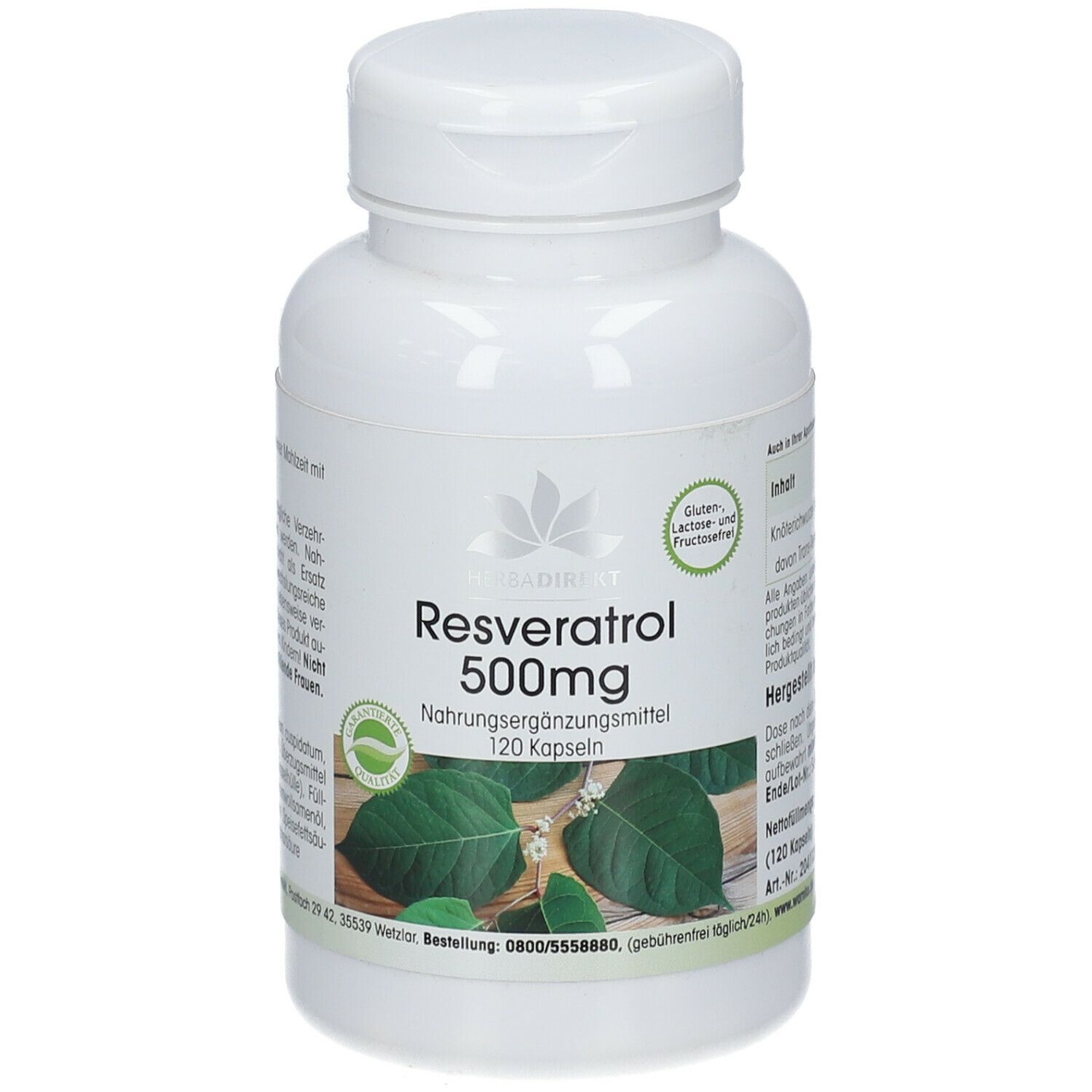 Resveratrol 500 mg Kapseln 120 St