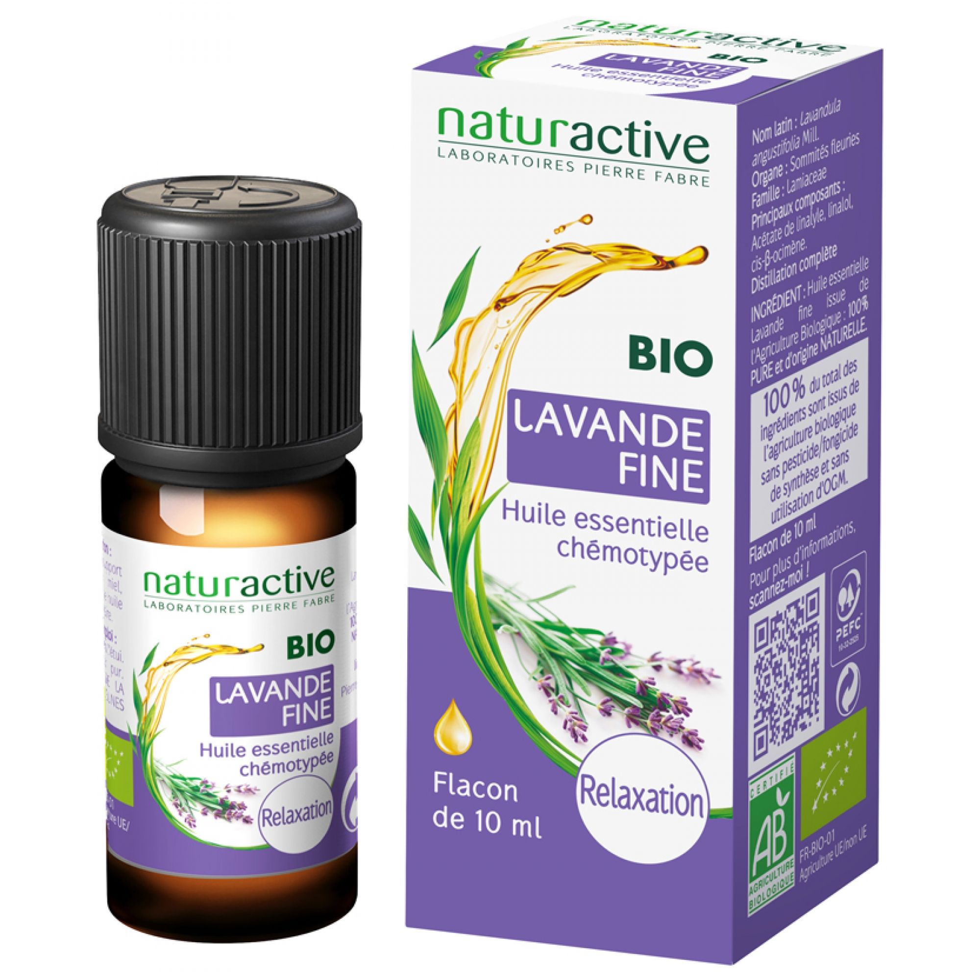 Naturactive Bio Ätherisches Öl Feiner Lavendel 3x3x8 cm