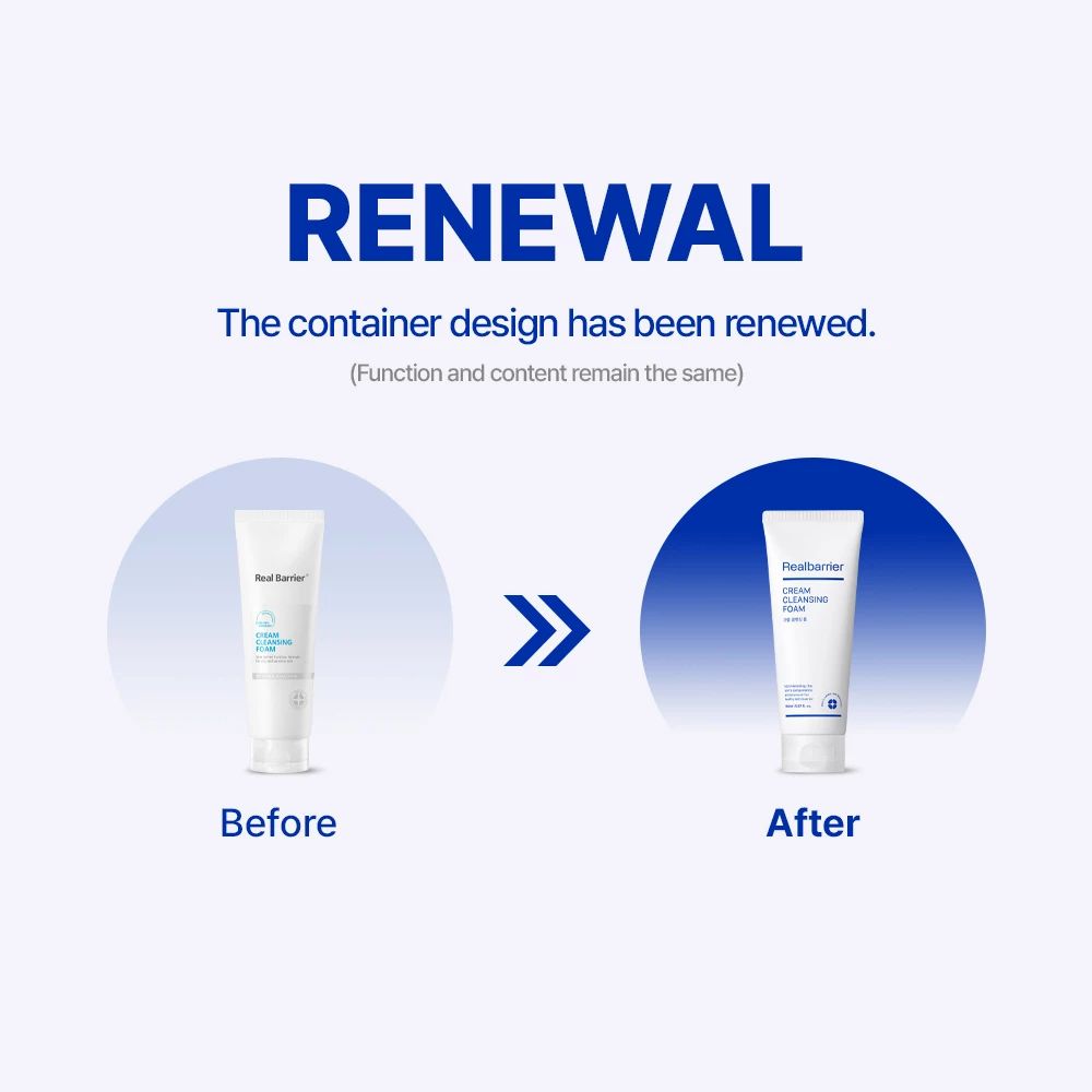 Vorher-Nachher-Vergleich. Links: Tube. Rechts: Neues Design. Text: Container-Design erneuert.