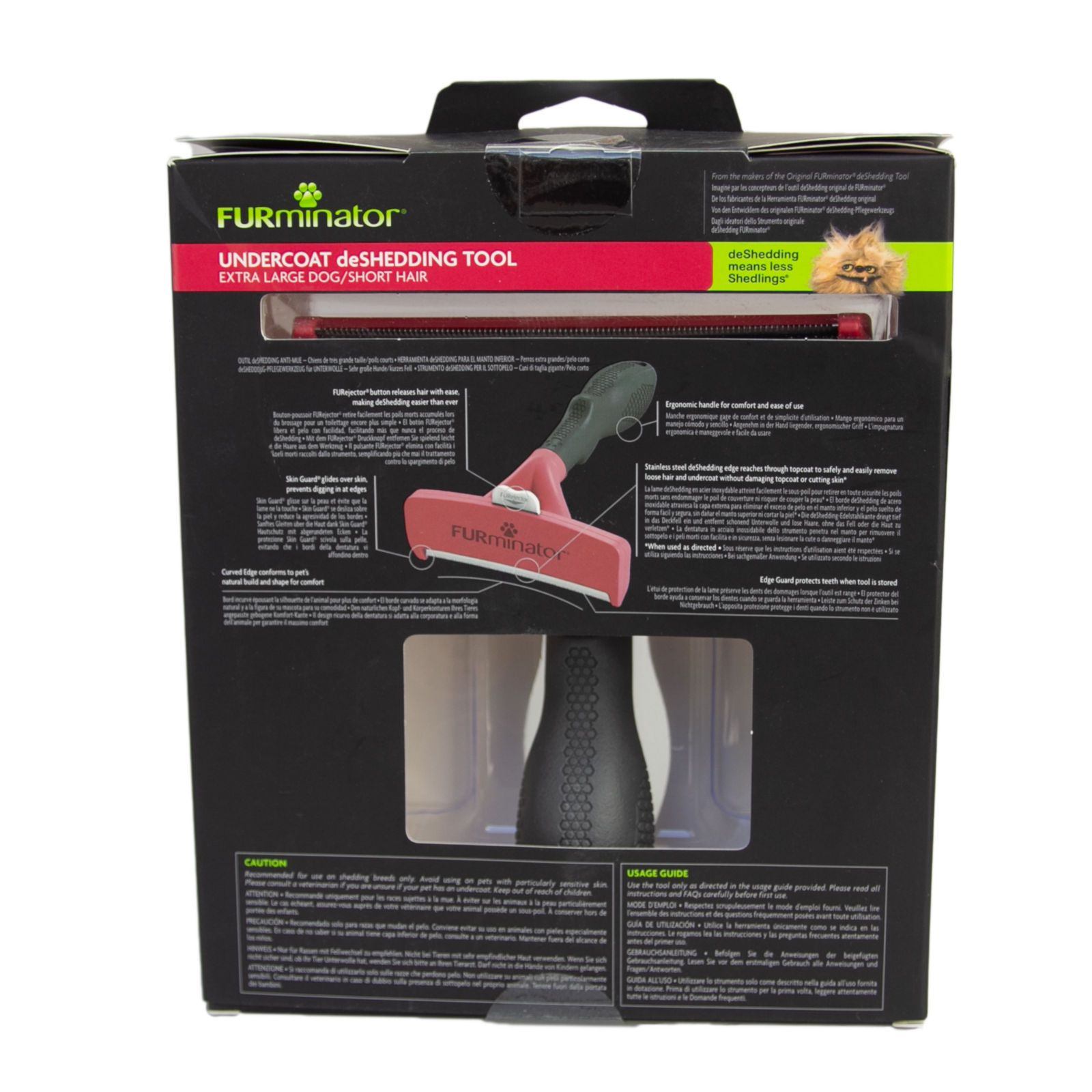 Furminator® deShedding "für kurzhaarige Hunde (bis 5cm), Größe XL - für Hunde ab 42kg