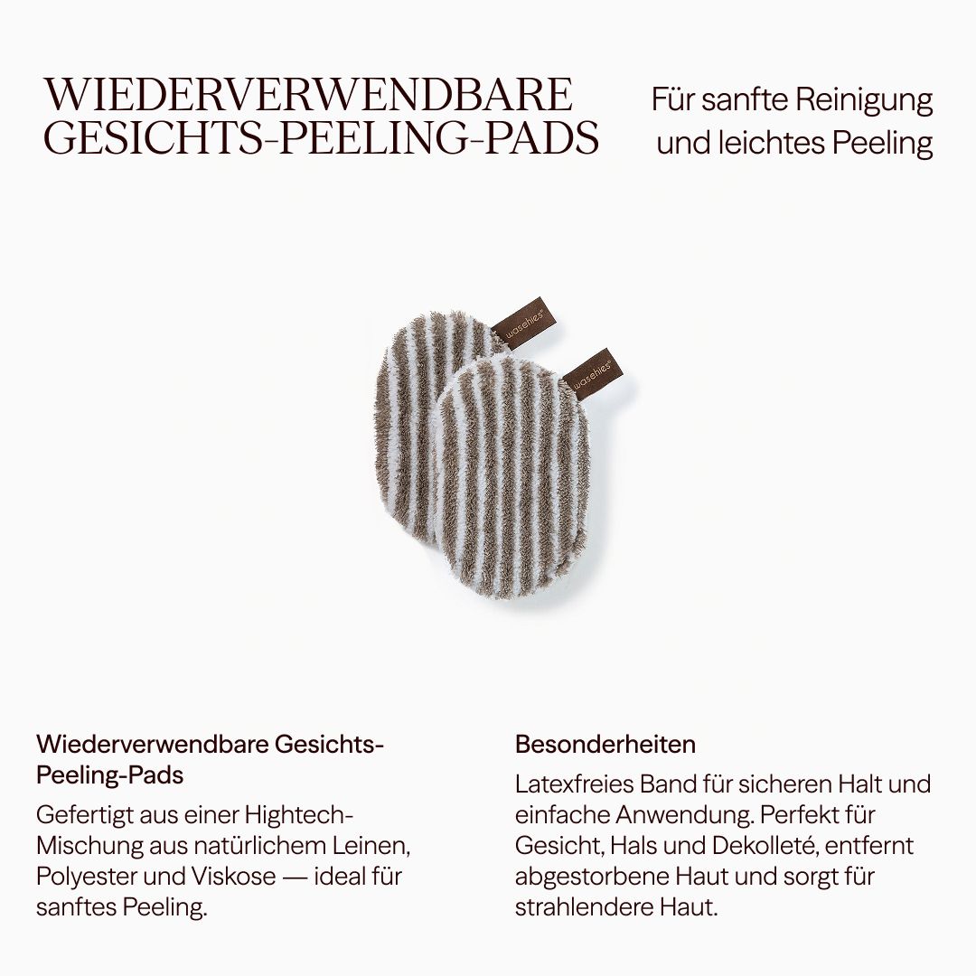 Wiederverwendbare Reinigungs- & Peelingpads für das Gesicht