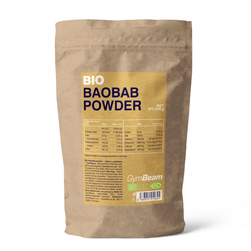 GymBeam BIO Baobab Pulver vegan 200 g
