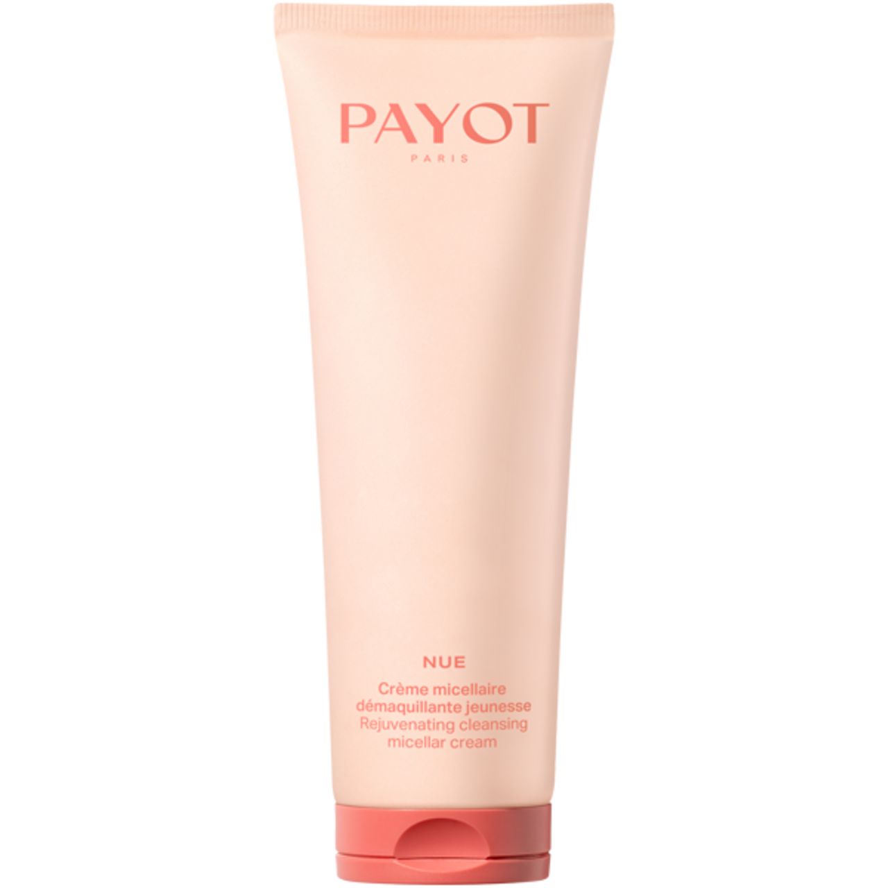 Payot-Tube, rosa. Aufschrift: PAYOT PARIS, NUE, Crème micellaire démaquillante jeunesse, Rejuvenating cleansing micellar cream.