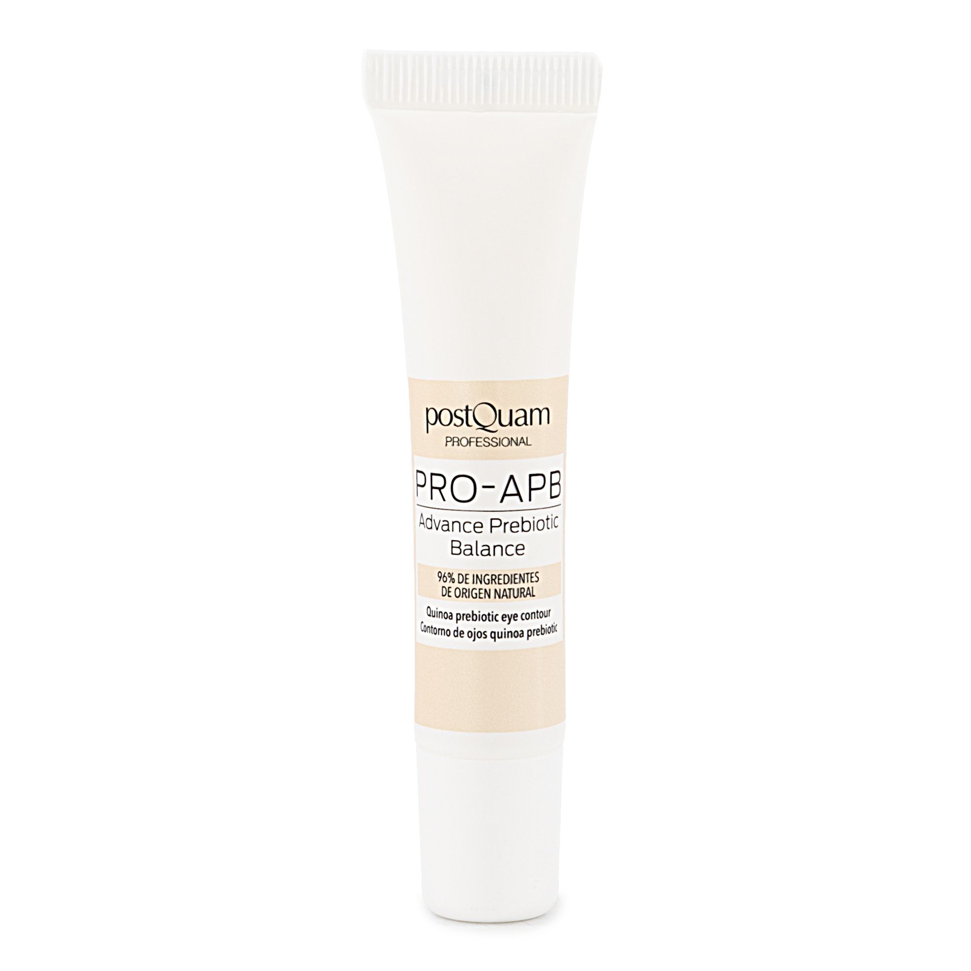 Creme-Tube. Aufschrift: postQuam PROFESSIONAL, PRO-APB, Advance Prebiotic Balance. Enthält 96% Inhaltsstoffe natürlichen Ursprungs.