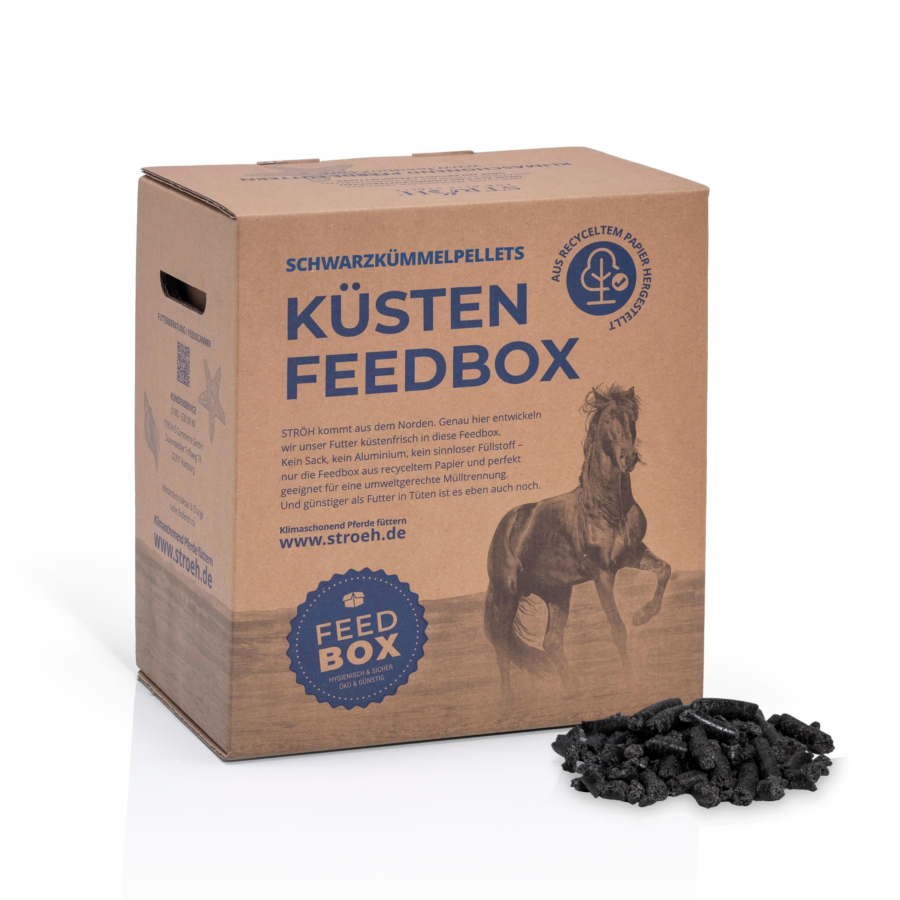 Ströh Schwarzkümmelpellets Feedbox 3 kg Pellets
