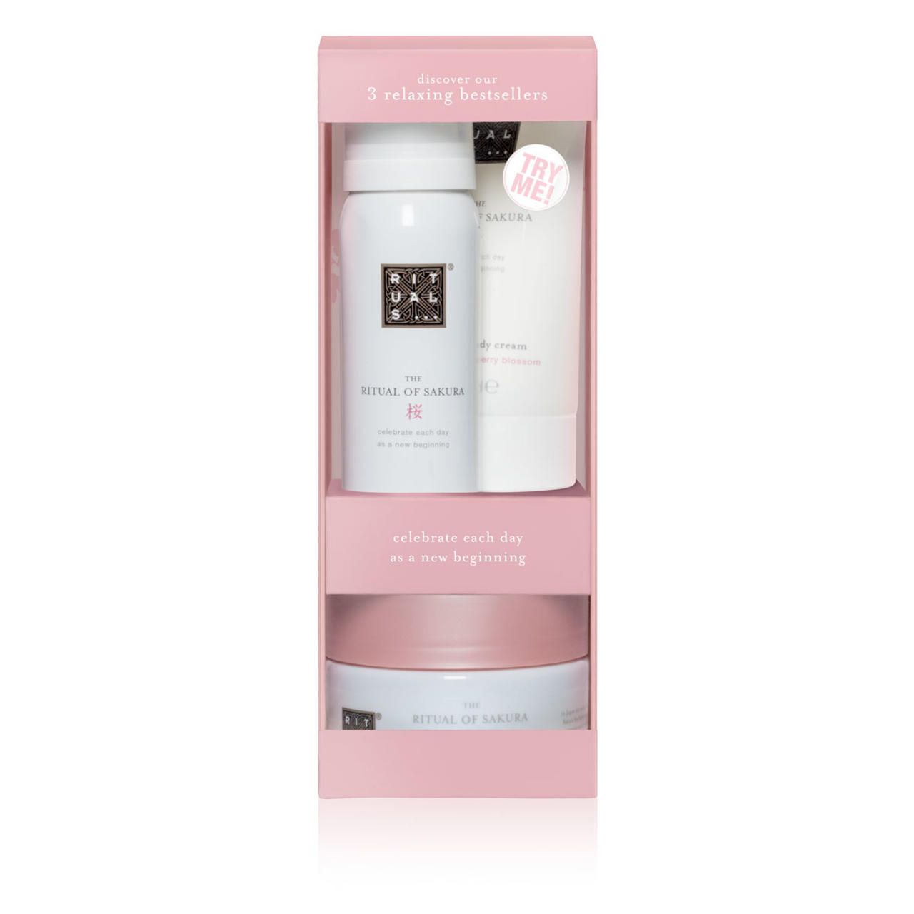 Rituals, The Ritual of Sakura Try Me Set = Shower 50 ml + Scrub 125 g +  Cream 70 ml 3 St - SHOP APOTHEKE