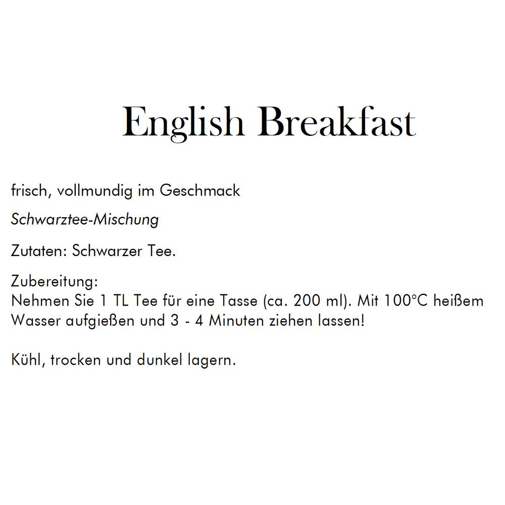 Quertee - Schwarzer Tee - English Breakfast