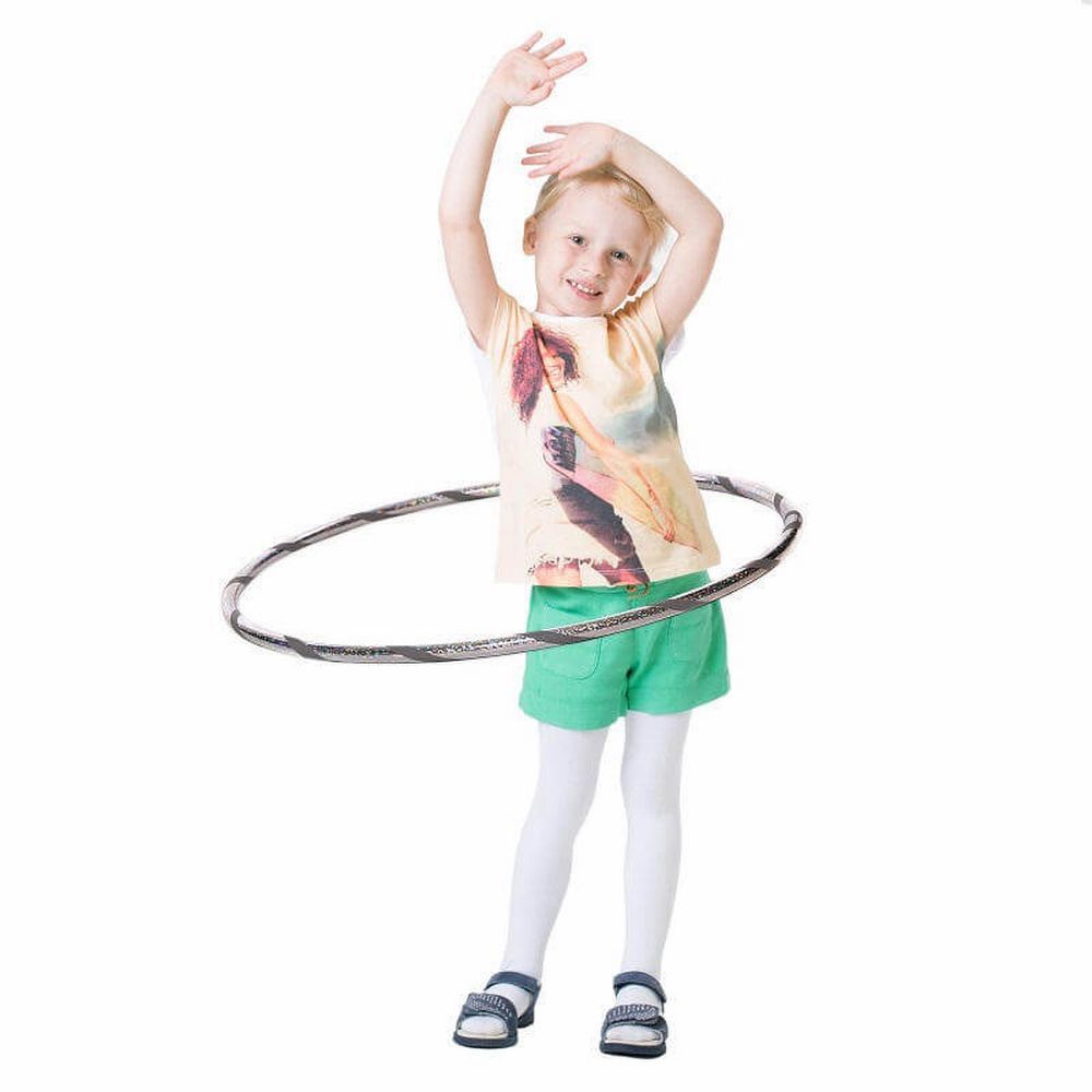 Hoopomania Glamour Kinder-Hula-Hoop | Ø 80 cm Silber-Grau 1 St