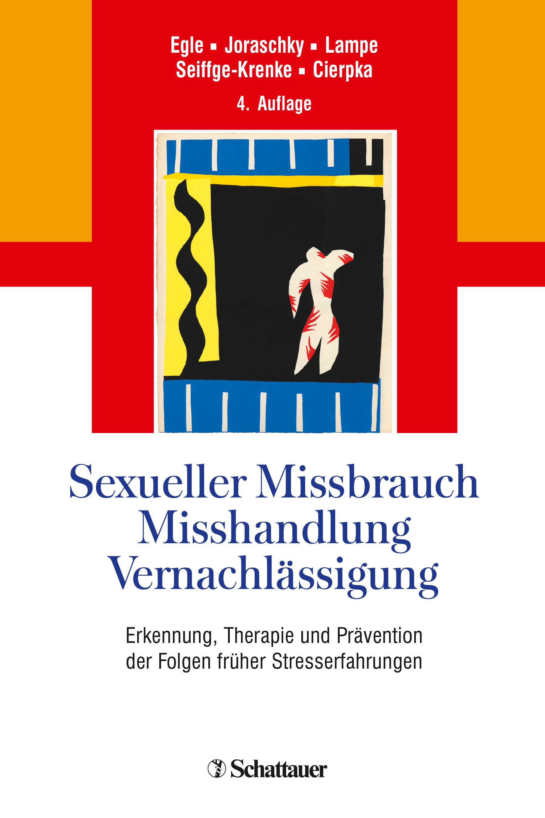 Buchcover: Sexueller Missbrauch, Misshandlung, Vernachlässigung. Titel, Autoren, 4. Auflage. Verlag Schattauer. Illustration.