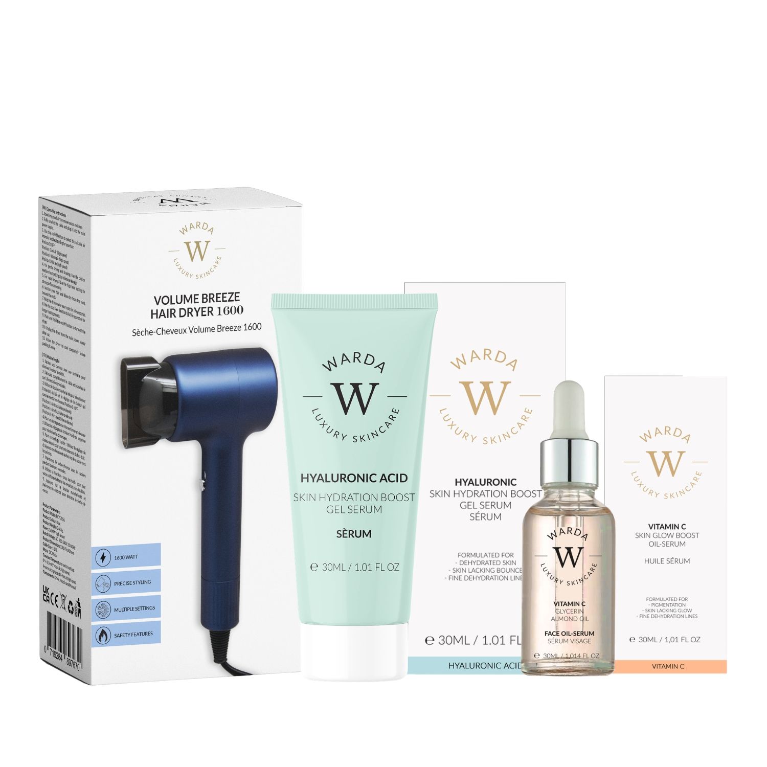 Warda Luxury Skincare Hautpflege-Serum & Haarstyling-Set 1 St