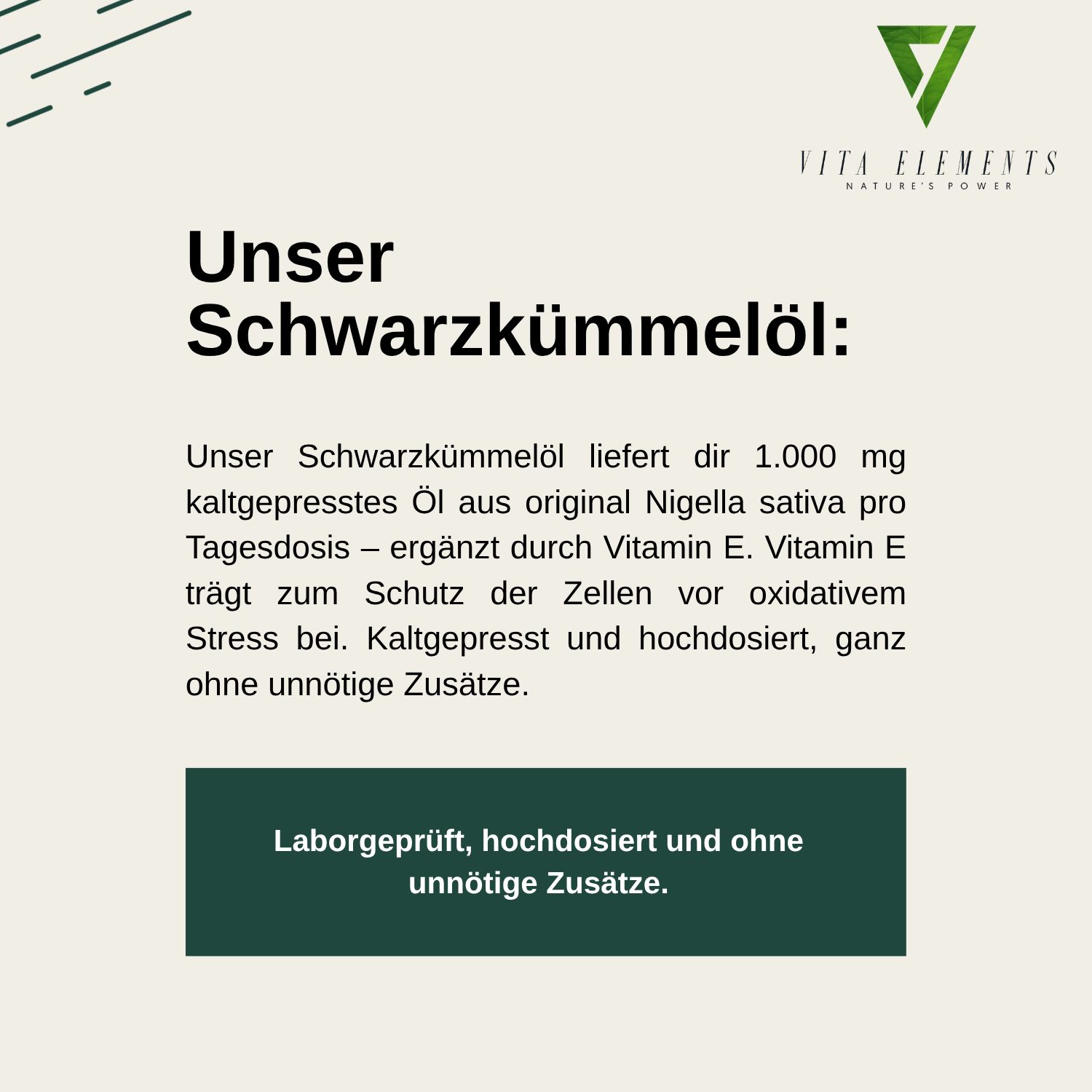 Vita Elements Schwarzkümmelöl Kapseln
