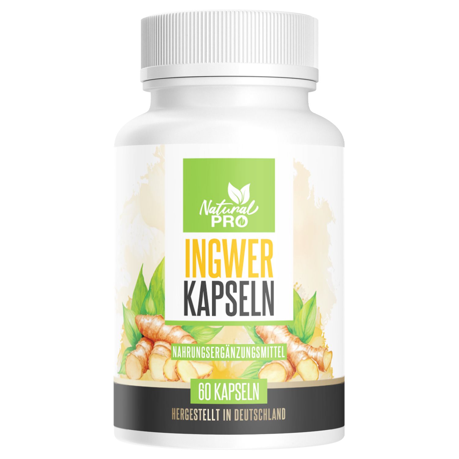 Natural Pro| Ingwer Kapseln | 1000mg Tagesdosis | Immunsystem & gesunde