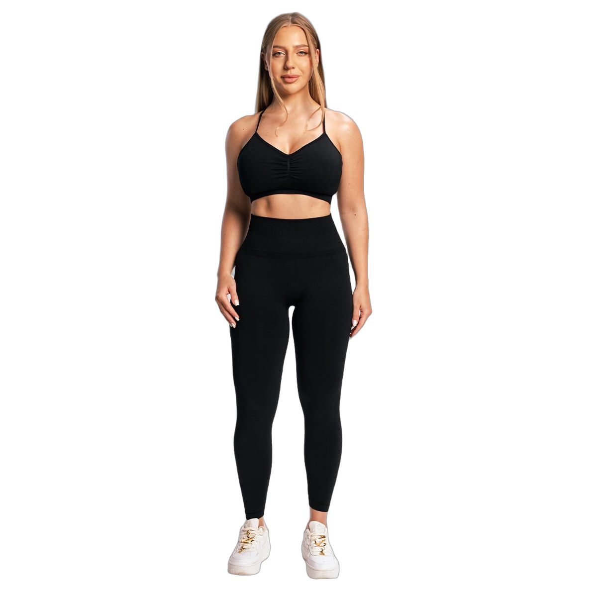 GymBeam Leggings Damen Seamless mit hoher Taille in Schwarz